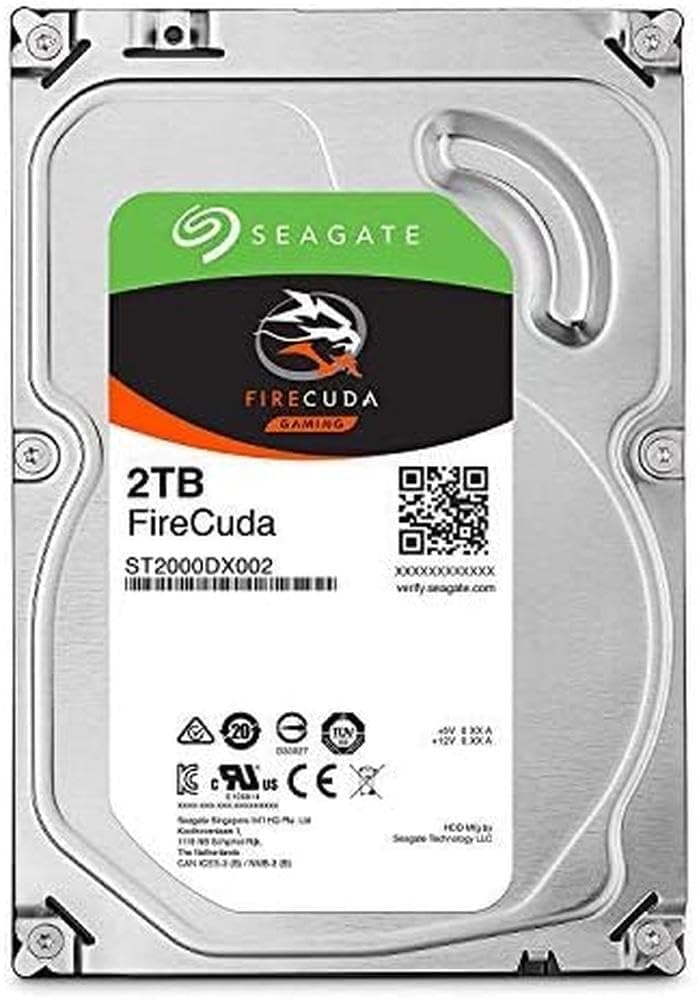 Seagate FireCuda 2TB Solid State Hybrid Drive Performance SSHD – 3.5 Inch SATA 6Gb/s Flash Accelerated for Gaming PC Desktop Frustration Free Packaging (ST2000DX002)