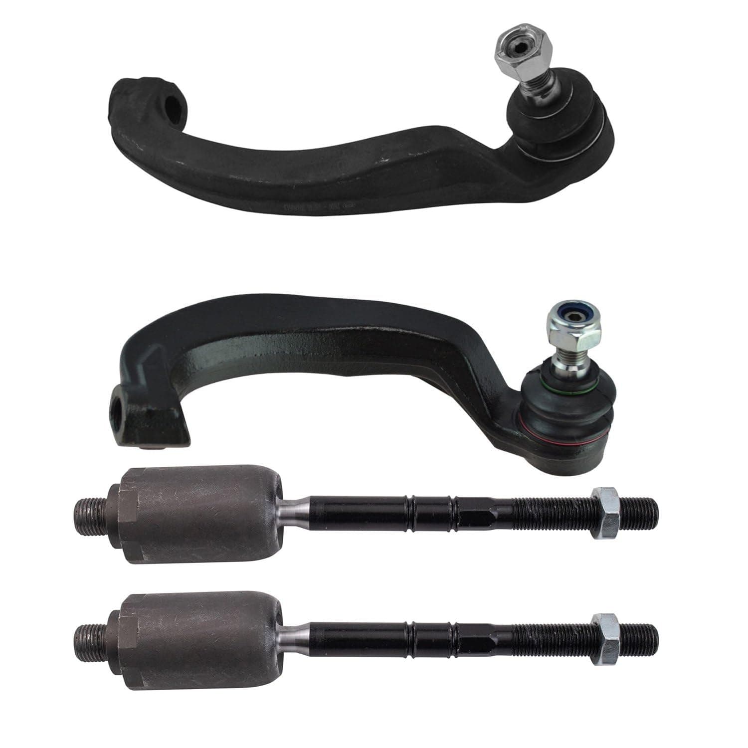 TRQFront Inner and Outer Tie Rod Set Compatible with 2004-2009 Mercedes-Benz