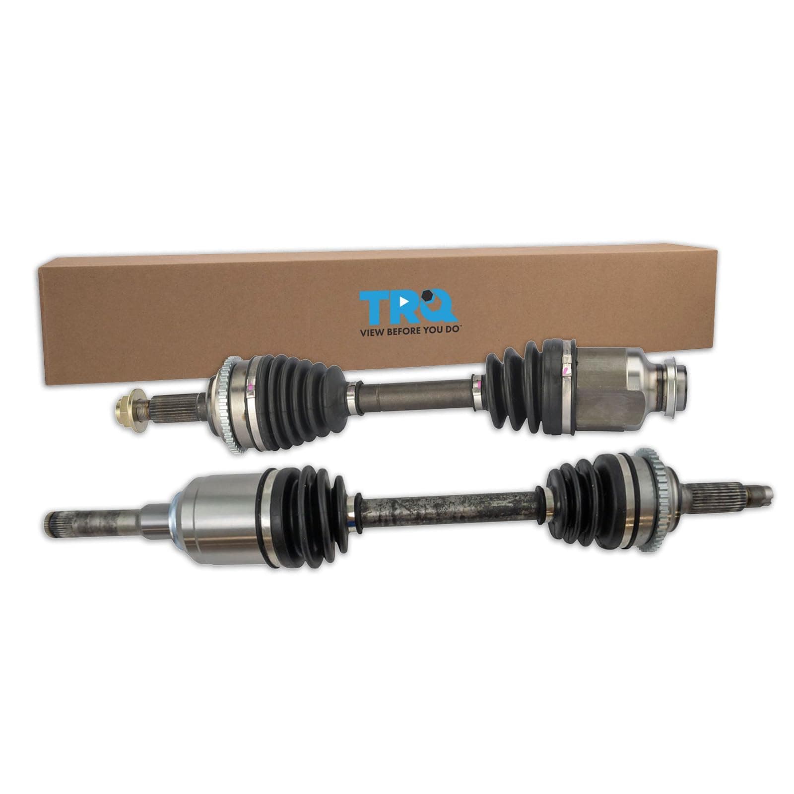 TRQ Front Driver Side and Passenger Side CV Axle Assembly Set 2 Piece Compatible with 2010-2012 Ford Fusion V6 3.0L 2010-2011 Mercury Milan V6 3.0L