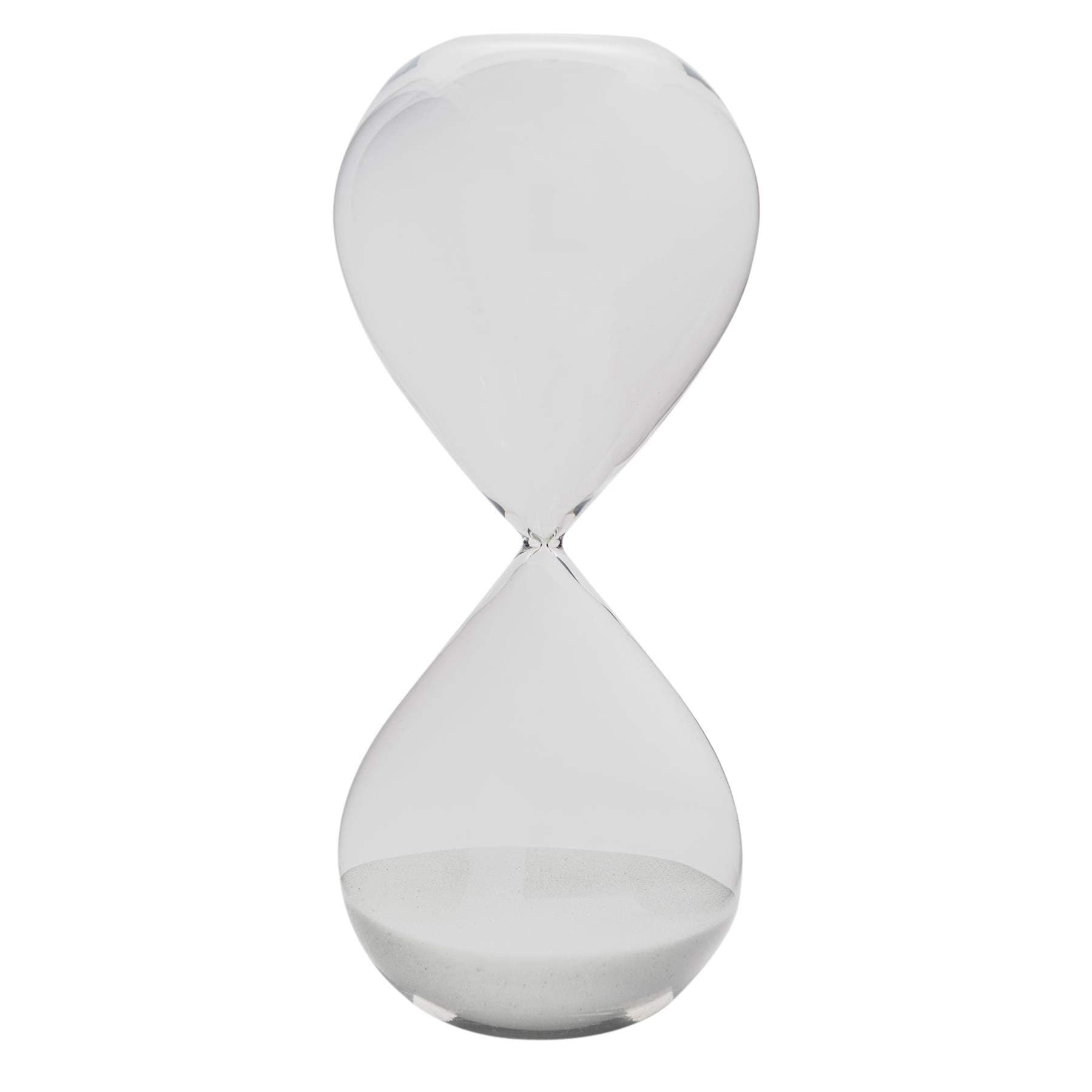 Nicola Spring 60-Minute Sand Timer Hourglass - Clear Glass Decorative Kitchen Countdown Clock with White Sand - Timer for Cooking, Baking, Office Timing