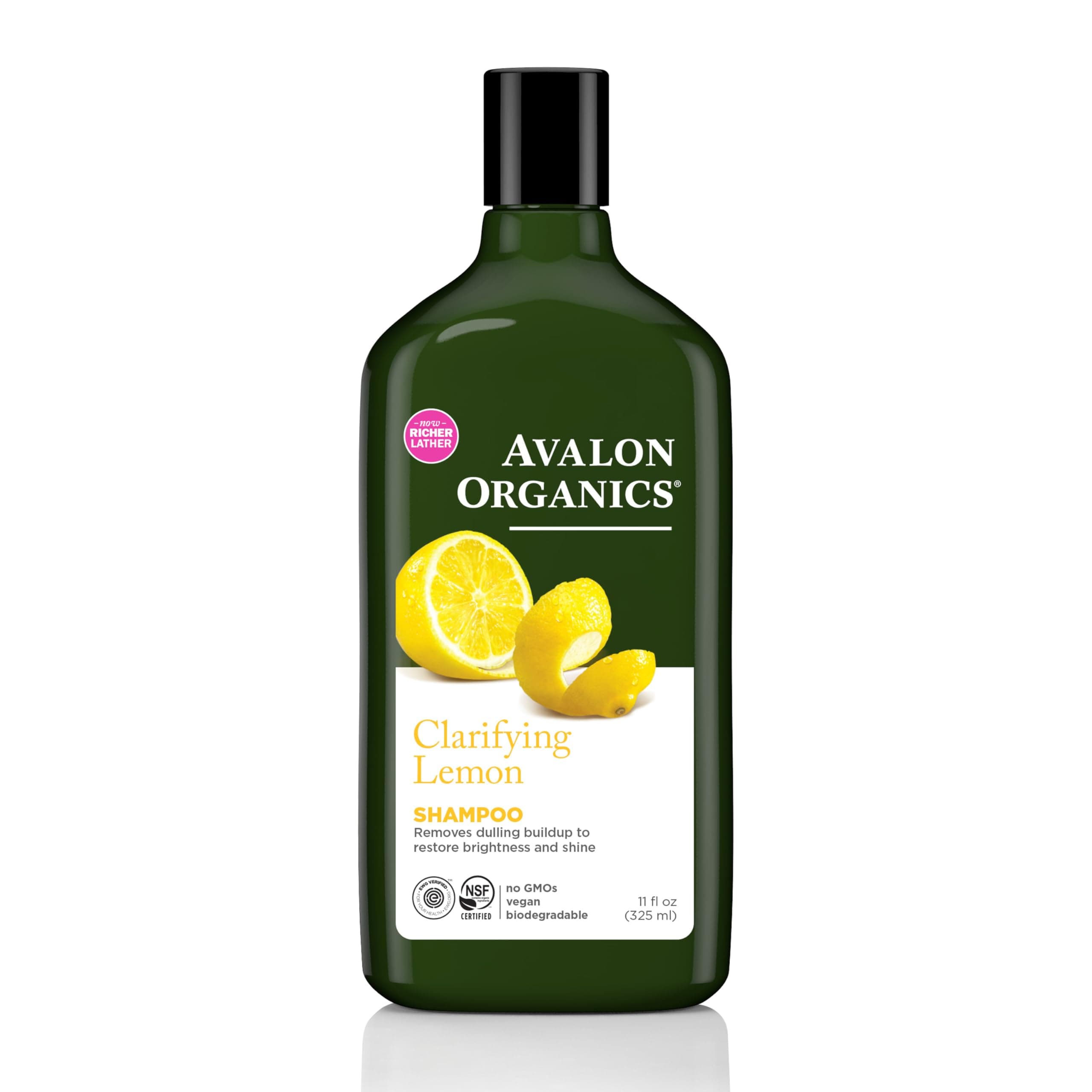 Avalon Organics Clarifying Lemon Shampoo, 11 Oz