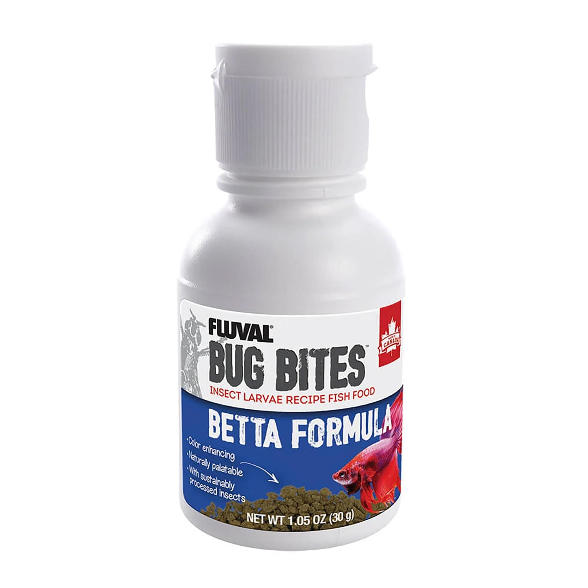 Fluval Bug Bites Betta with Shrimp for Fish, 1.09 oz.