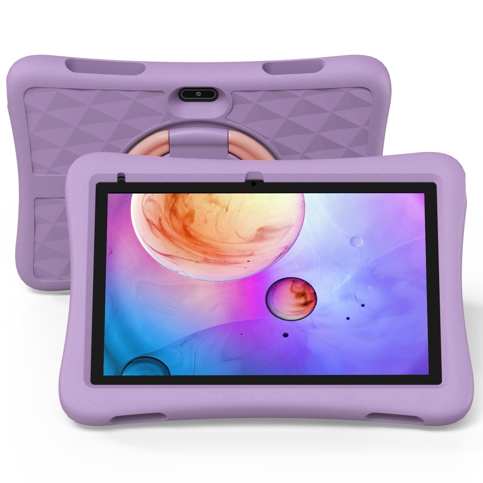 Plimpton Tablet Android 15, 10 inch with Google Space, 9GB (3+6GB expansion) RAM/64GB Storage, 5-core, 6000mAh Battery, WiFi, PlimPad Tablet (Purple)