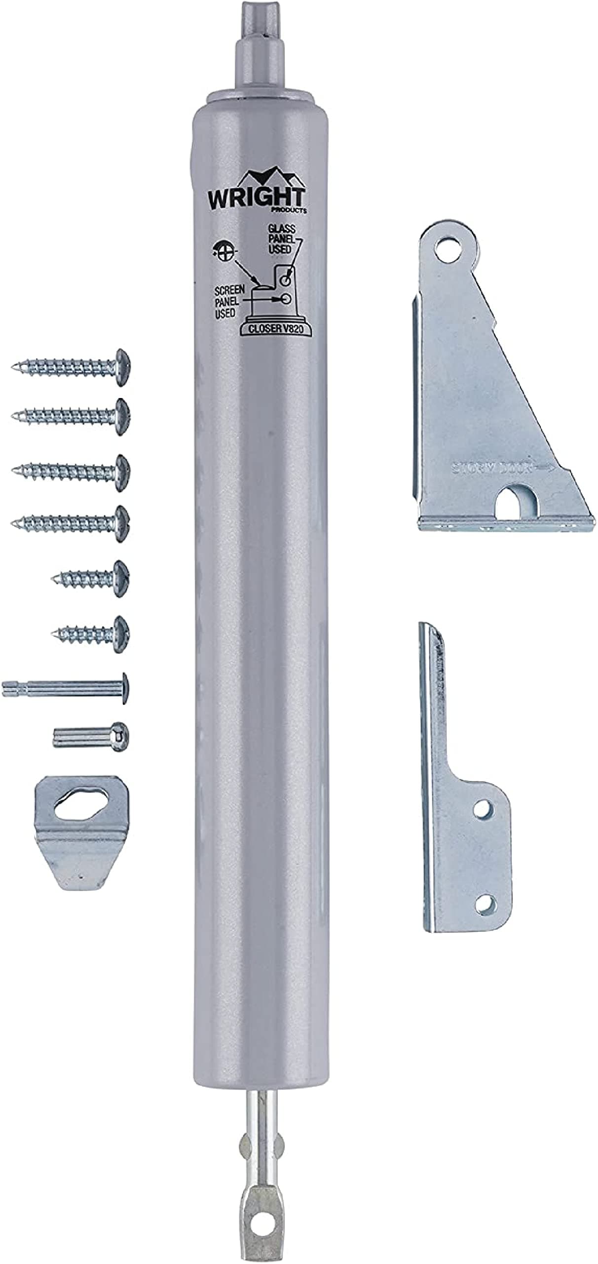 V820 Pneumatic Closer, MEDIUM, Aluminum