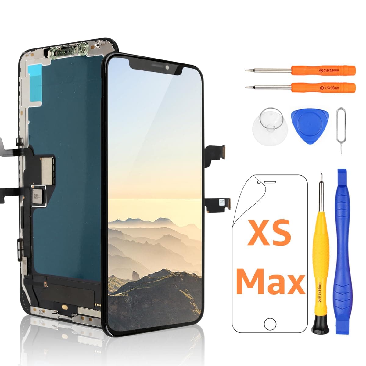 Yodoit for iPhone Xs Max Screen Replacement Kit LCD COF FHD Black 6.5 inch Display 3D Touch Digitizer Full Assembly with Repair Tool for Model A1921, A2101