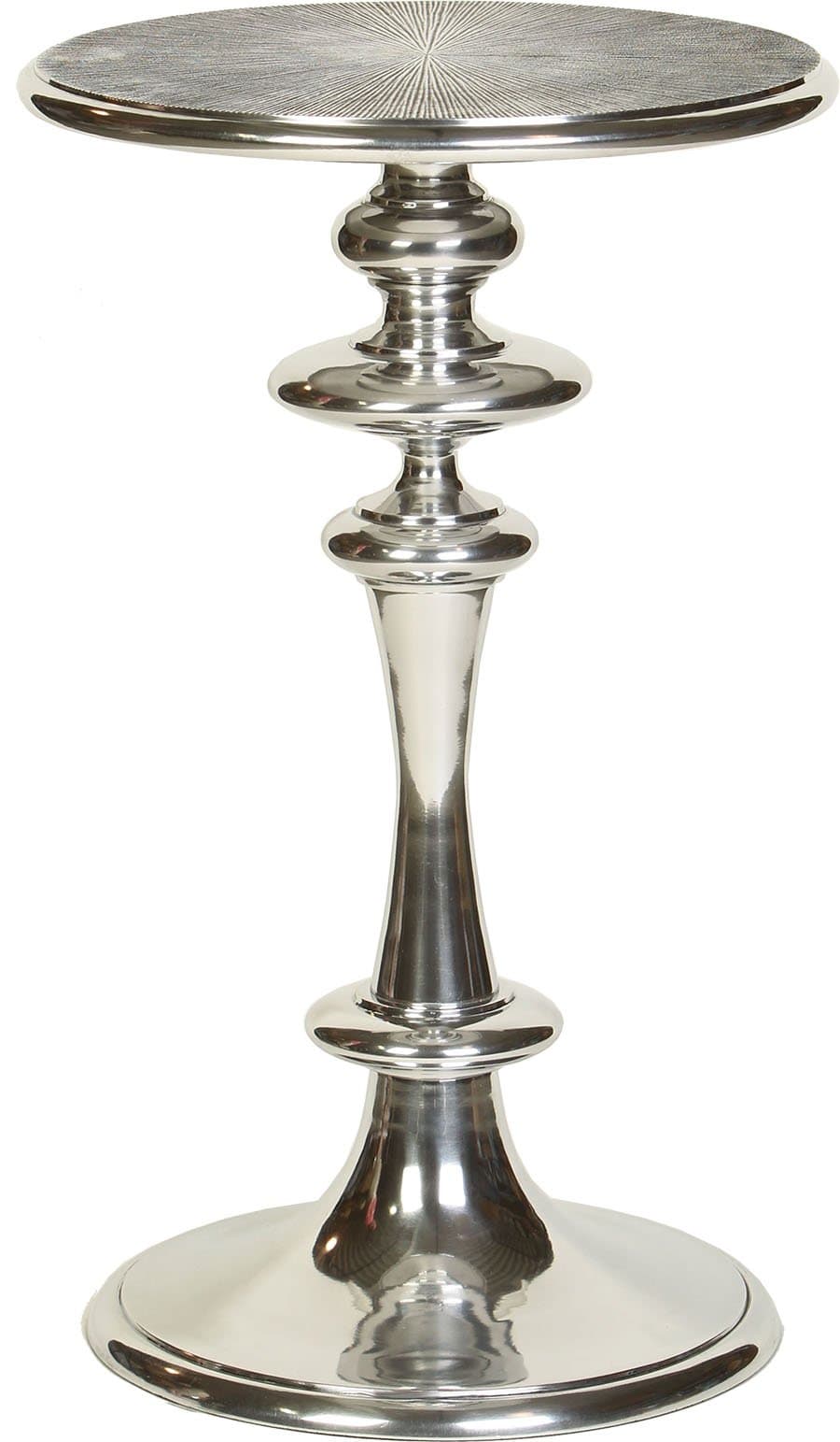 Turned Side Table with Grooved Top