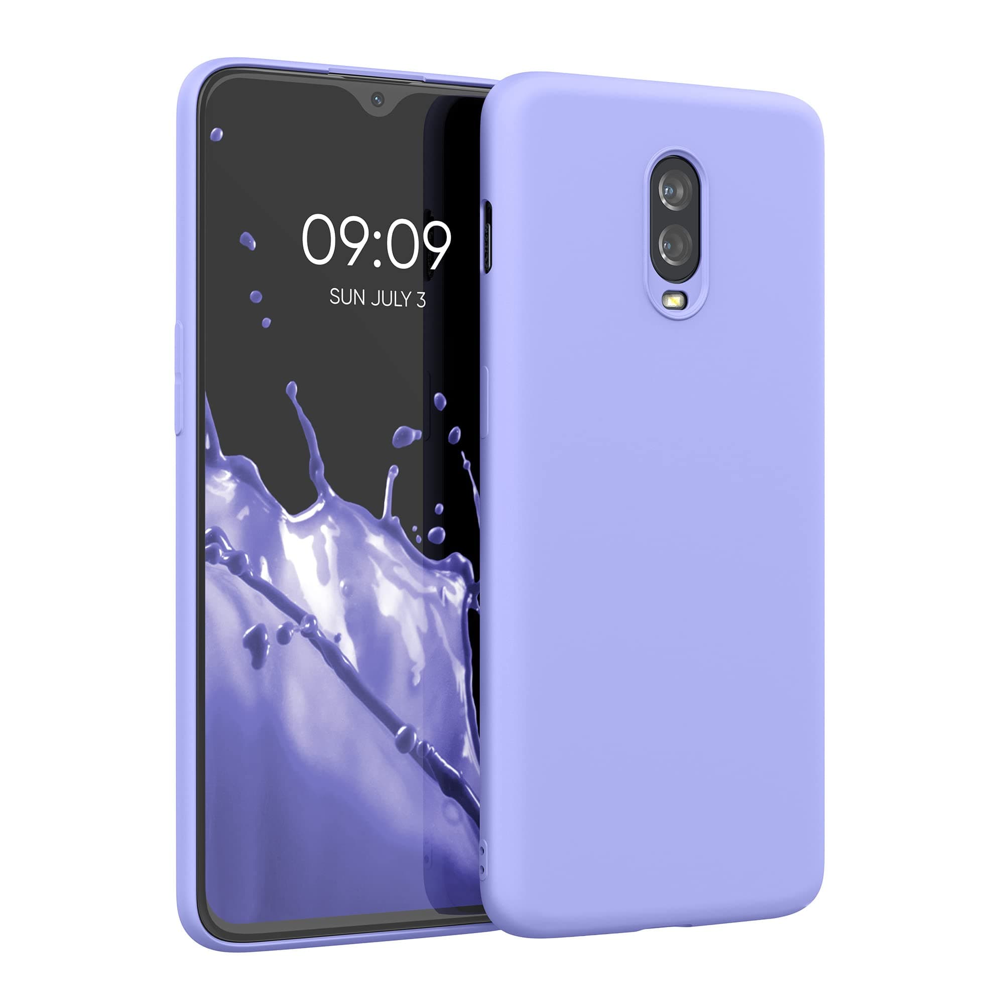 Case Compatible with OnePlus 6T Case - Slim Protective TPU Silicone Phone Cover - Light Lavender