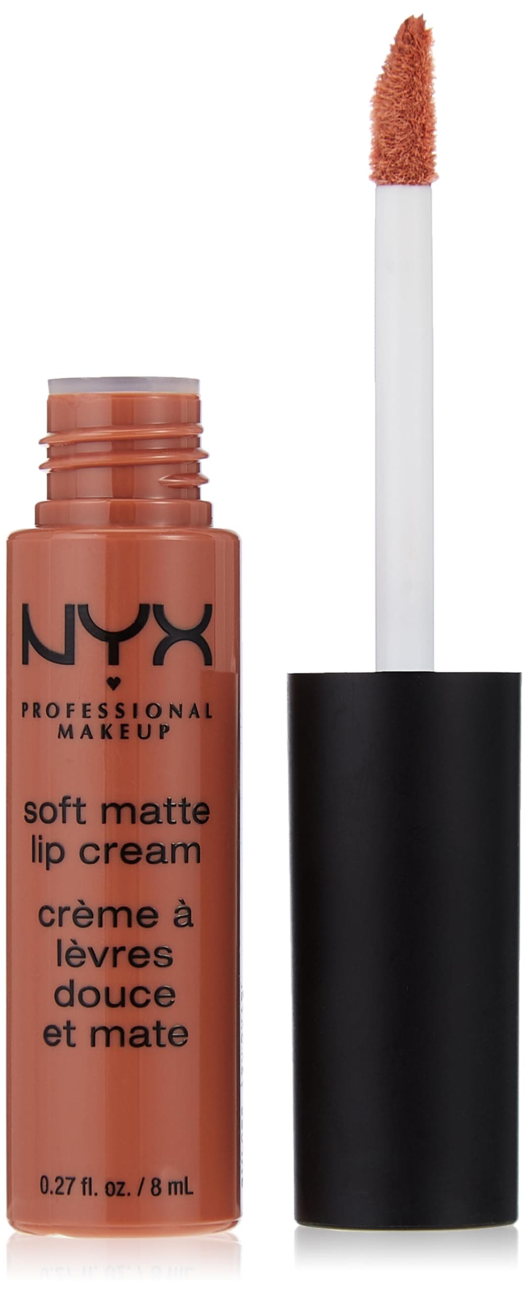 NYX Professional Makeup Soft Matte Lip Cream, Creamy and Matte Finish, Highly Pigmented Colour, Long Lasting, Vegan Formula, Shade: Abu Dhabi