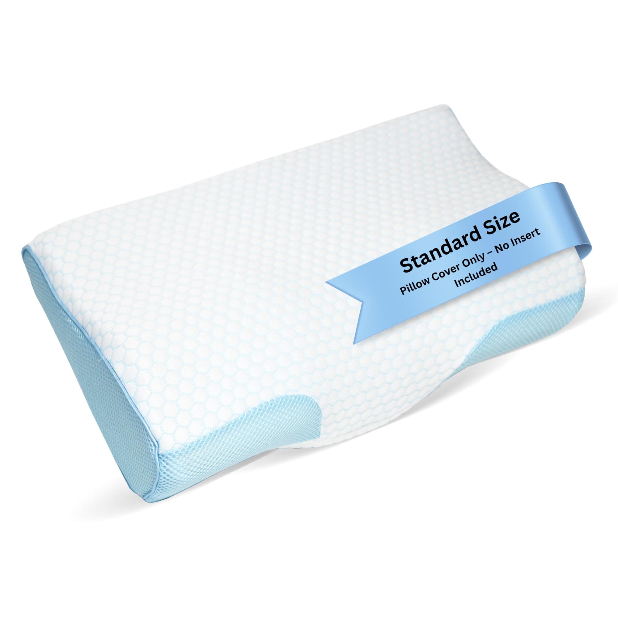 Derila Cooling Pillowcase Optimal Temperature Control for Your Memory Foam Pillow for Perfect Sleep. Quality Material White Pillow Cover