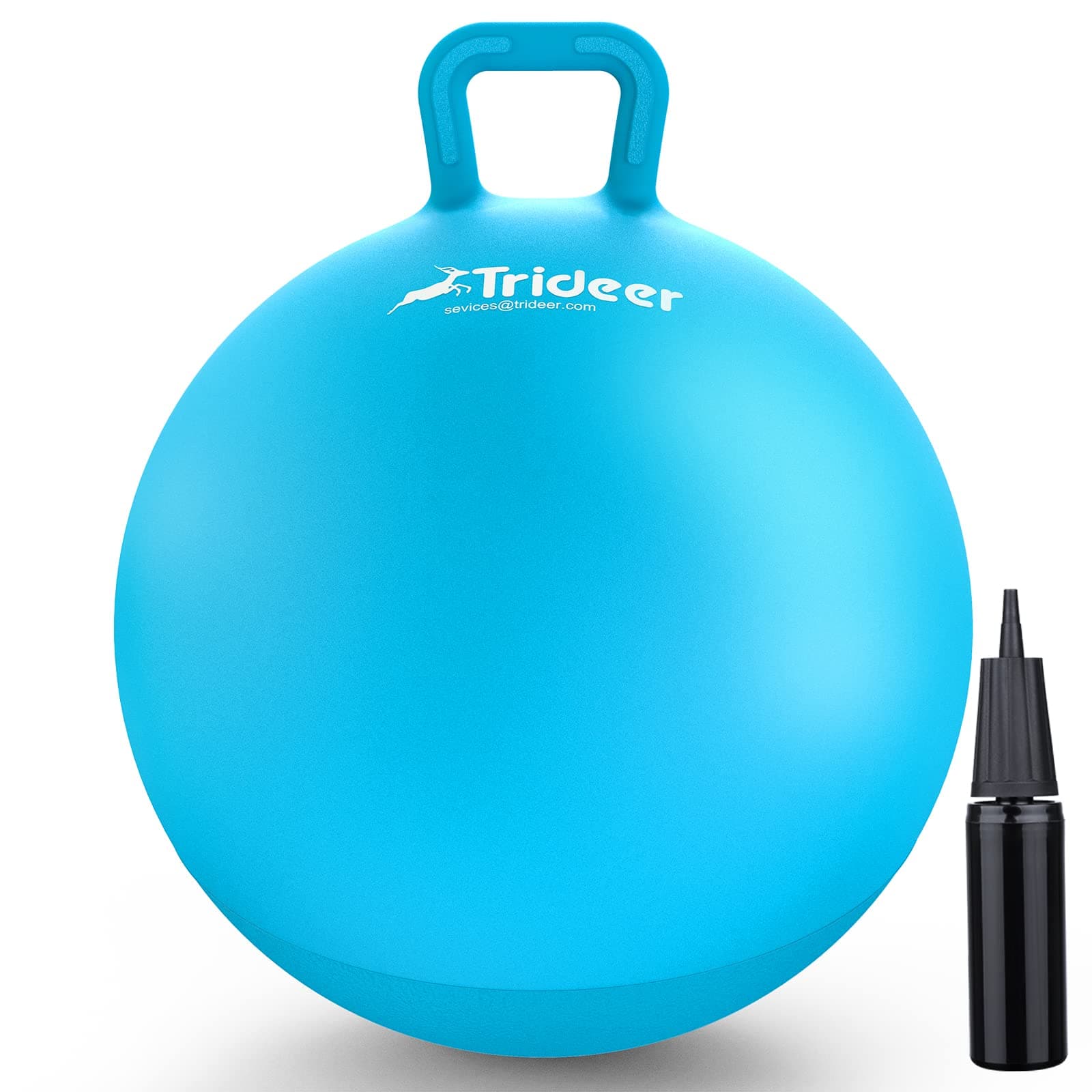 Trideer Hopper Ball Kids Exercise Ball Multi-Function, Jump Ball, Bouncy Ball with Handles, Kids Balance Ball and Ball Chair for Children Age 3-7, 8-12，Air Pump Included