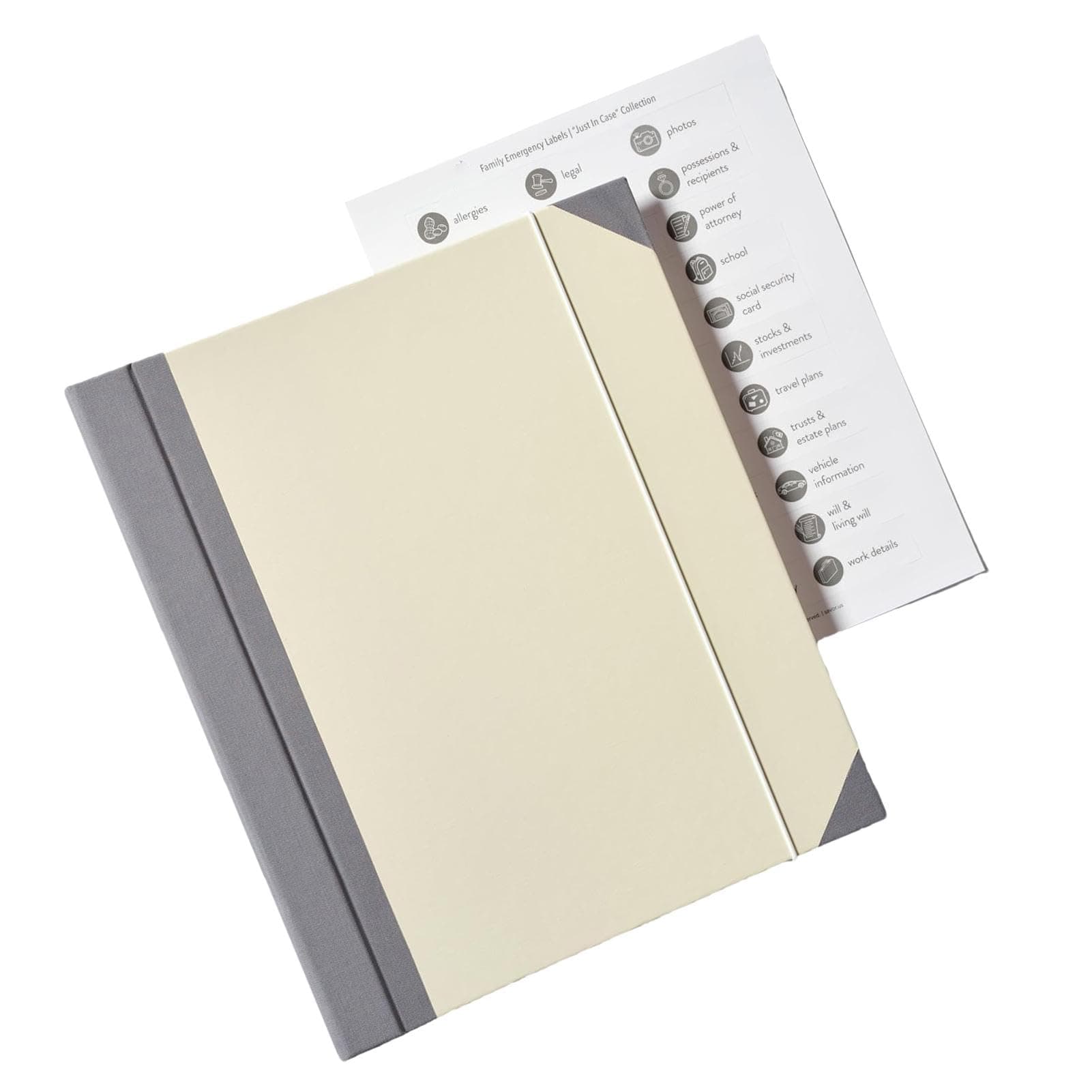 "in Case I Go Missing" Binder, Document Organizer Binder | Multipurpose Important Document Storage Folder, Sturdy and Protective File Storage to Organise Paperwork