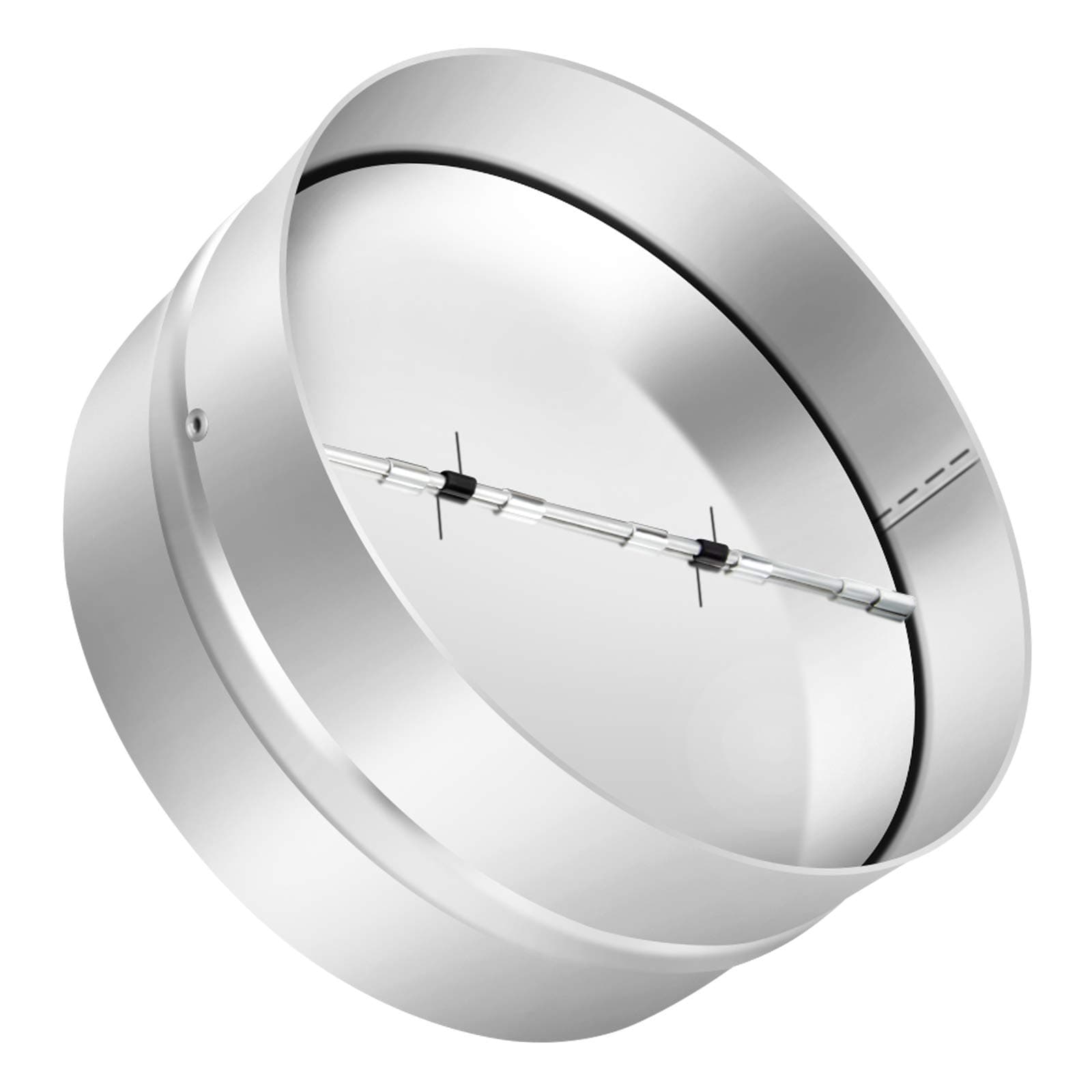 8" Draft Blocker Back Draft Damper Duct Draft Stopper One-Way Airflow Duct Backflow Prevention Inline Fan Vent Deflector