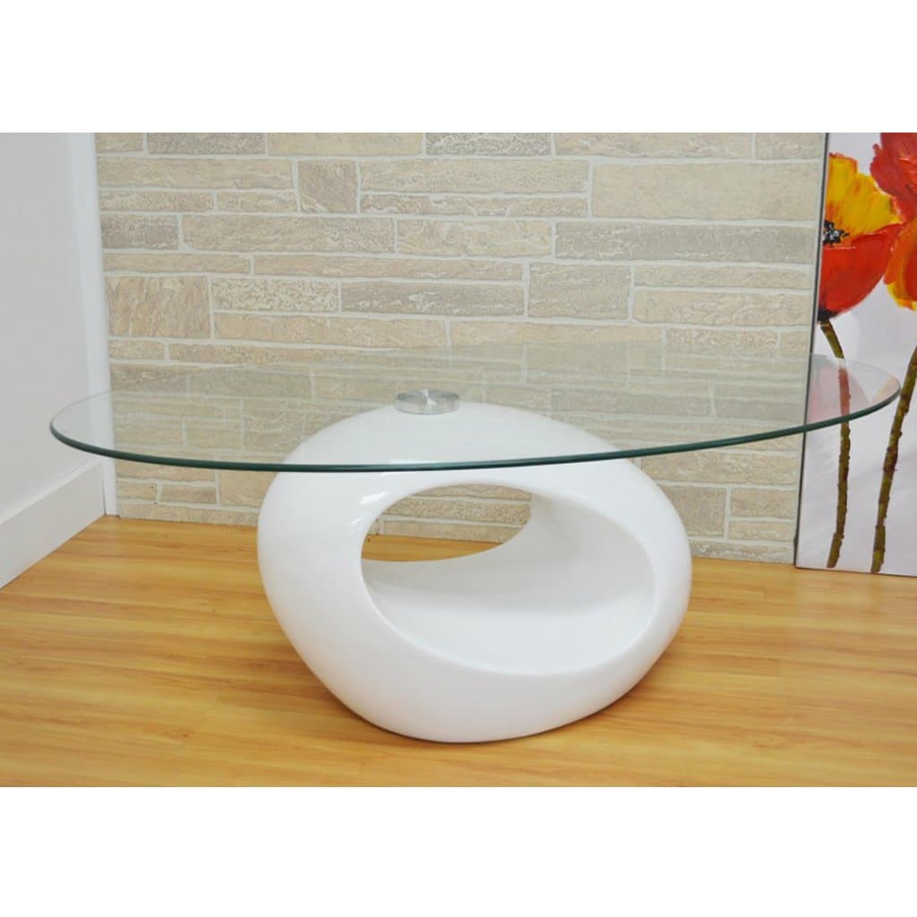 Modern Glossy White Coffee Table