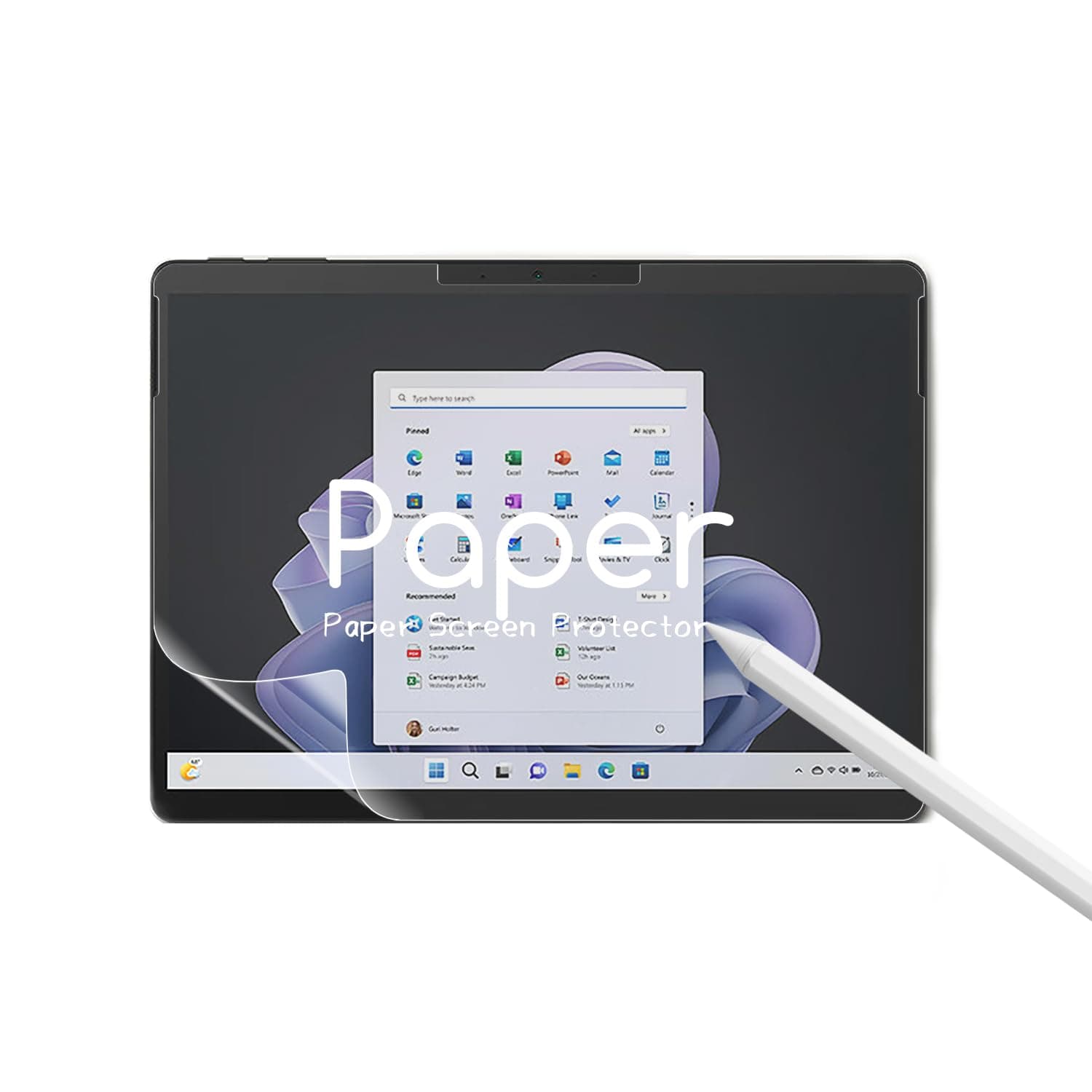 2 Pack Paper Screen Protector for Microsoft Surface Pro 11 & Surface Pro 10 & Surface Pro 9 (13 inch) Anti Glare Matte & Writing Like On Paper & Compatible with Surface Pen