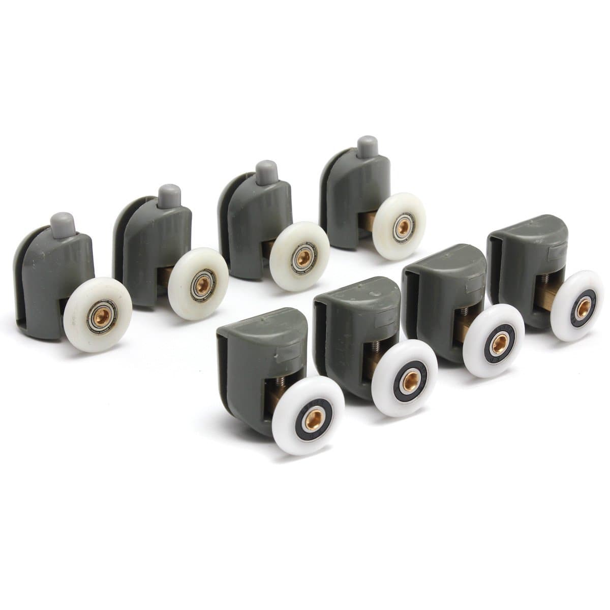 Generic 8Pcs Upper And Bottom Shower Door Rollers Runners Relacement Glass Wheels Pulleys