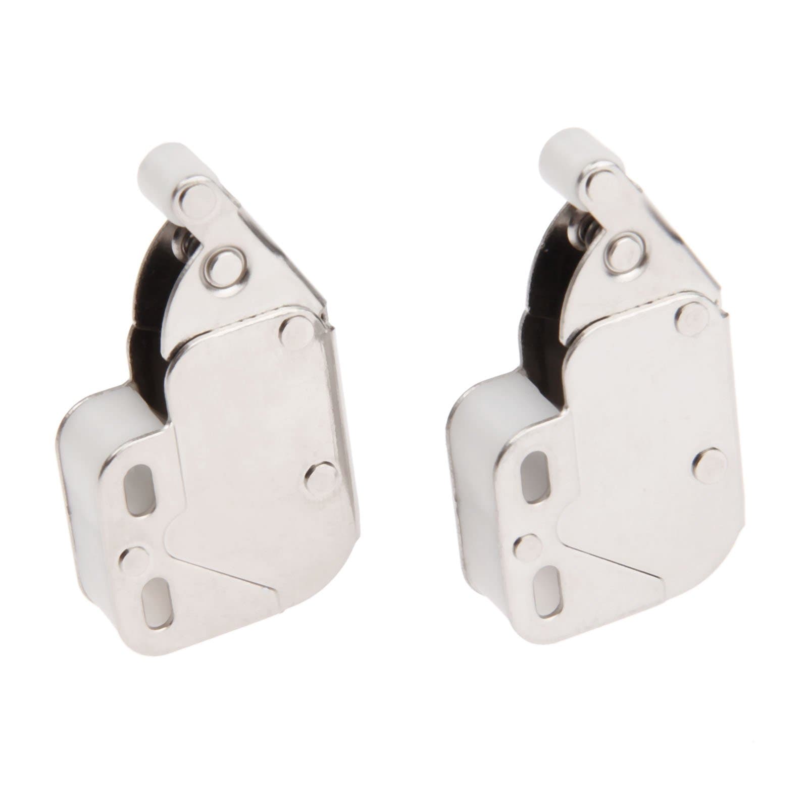 Mtsooning 10pcs Mini Latch Automatic Spring Catch Push to Open Loaded Push Touch Release Latch for Cupboard Cabinets Door Craft Slide Drilling