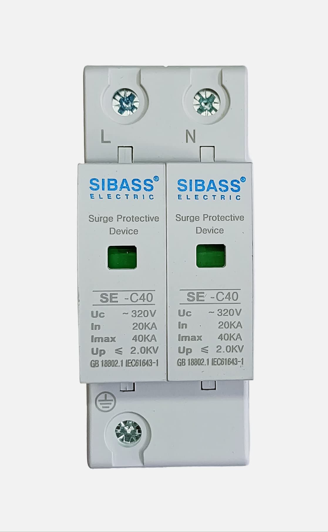 AC SPD 1 Phase 2 Pole SIBASS Surge Protective Device
