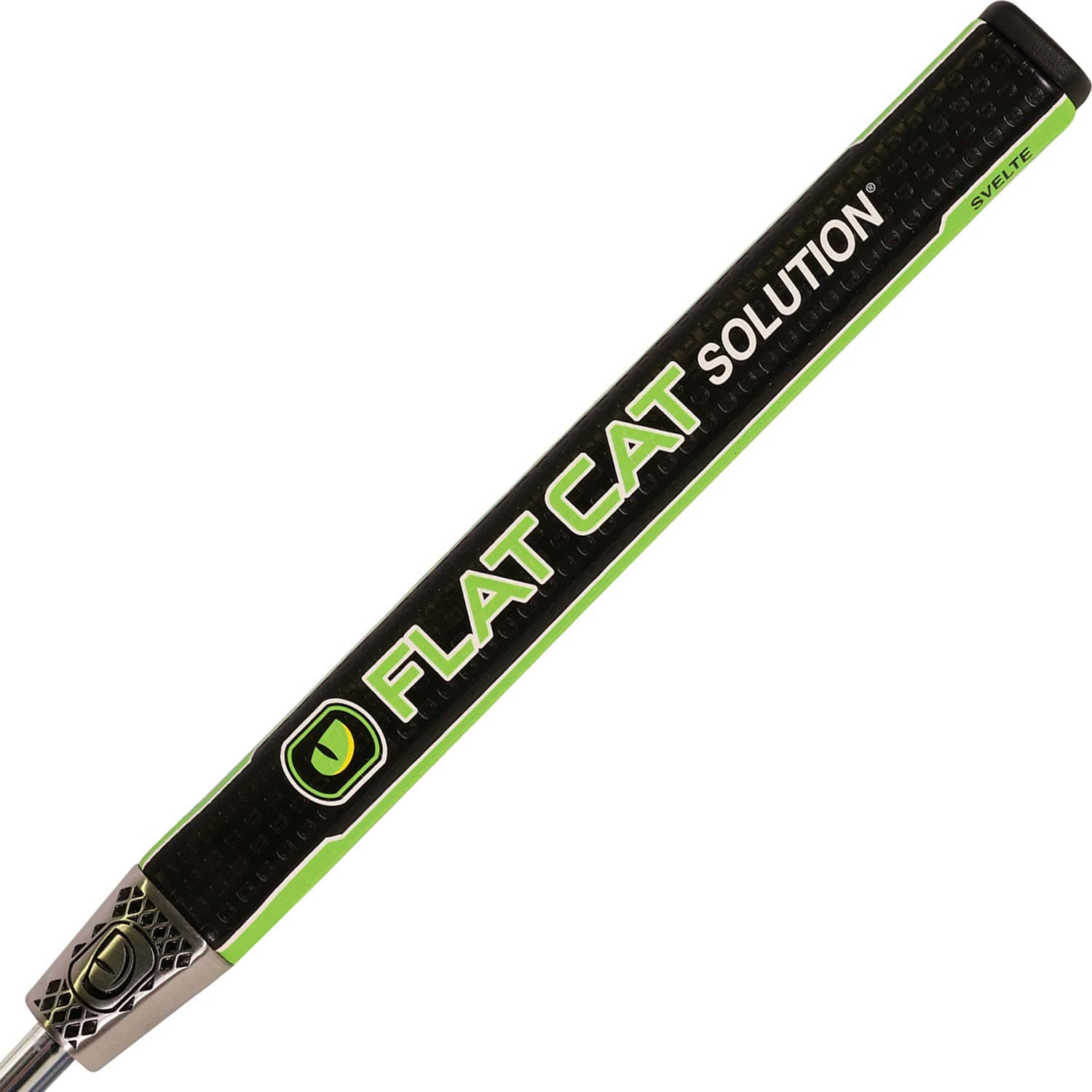 FLAT CAT Solution Putter Grip Svelte, Weighted Grip Reduces The Yips, Oversized Non-Tapered Golf Grip, Flat Sides Put The Putter Face in The Palm of Your Hand
