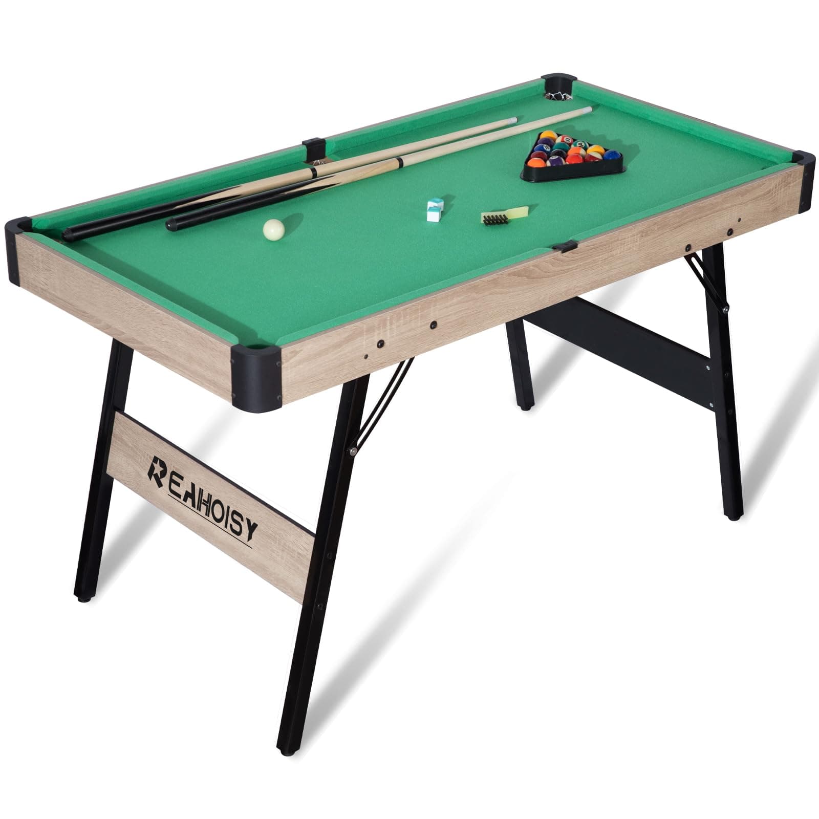 4.5ft Folding Pool Game Table, Portable Pool Billiard Table