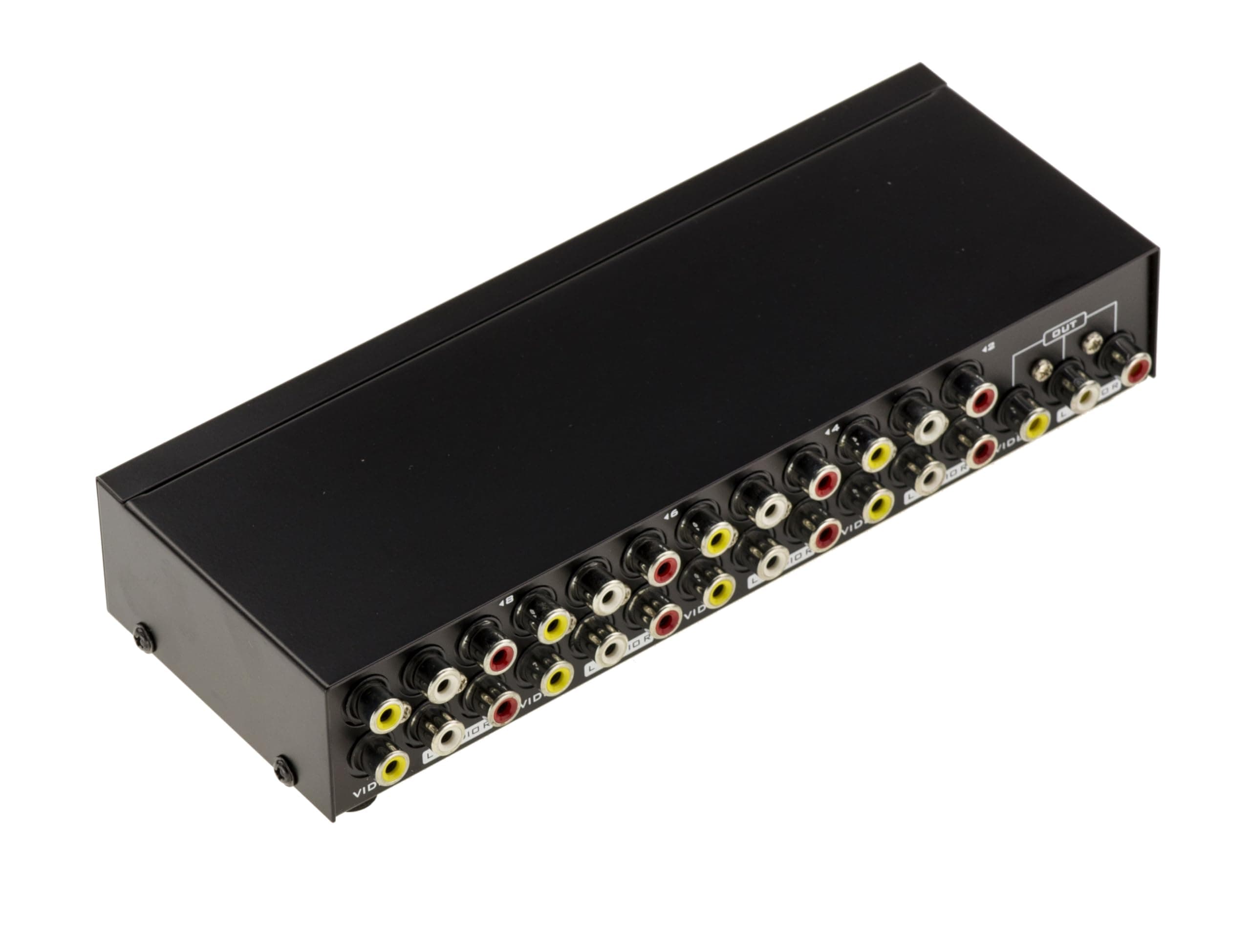 KALEA-INFORMATIQUE RCA switch-type audio video splitter box for routing 1 input to 8 outputs or 8 inputs to 1 output