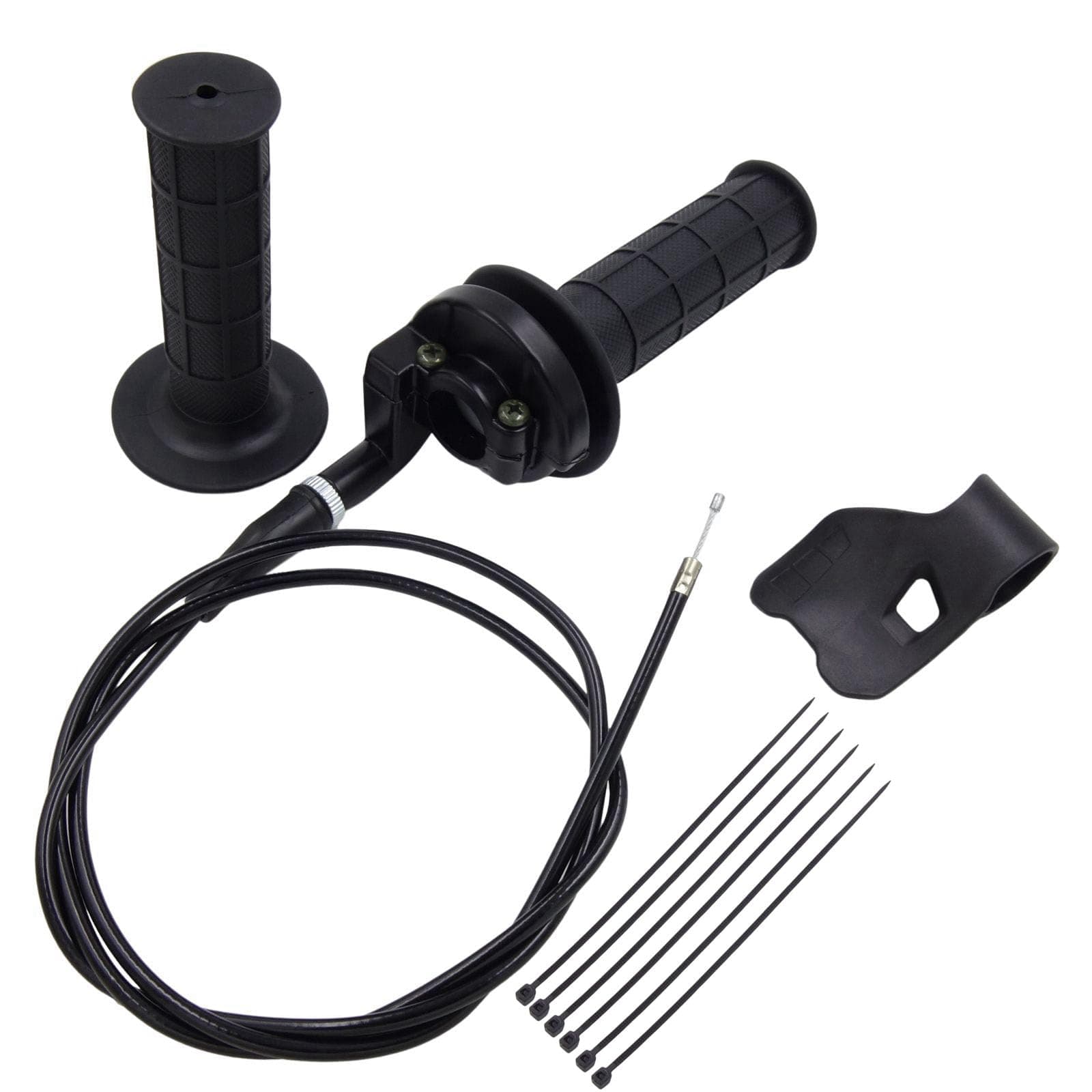 7/8" Throttle Accelerator Handle Grips: Compatible with 50cc, 80cc, 90cc, 110cc 125cc 140cc 150cc 200cc Dirt Bike, Mini Bike Throttle Assembly Throttle Cable and Motorcycle Throttle Assist