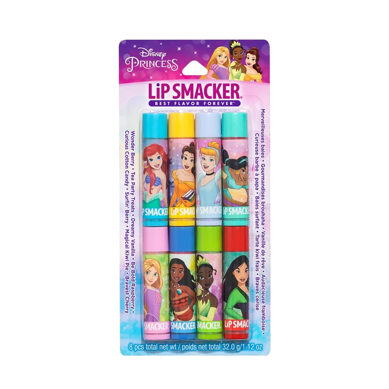 Lip Smacker Disney Princess Balm Party Pack, 8 Count,Multi