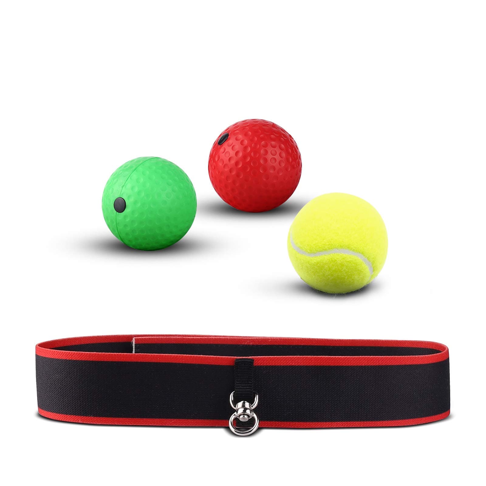 ADolinGo Reflex Ball Boxing Set, 3 Difficulty Level Active Pulse Boxing Reflex Ball, Headband Boxing Ball for Reaction Time Training, Fighting Skills and Hand-Eye Coordination