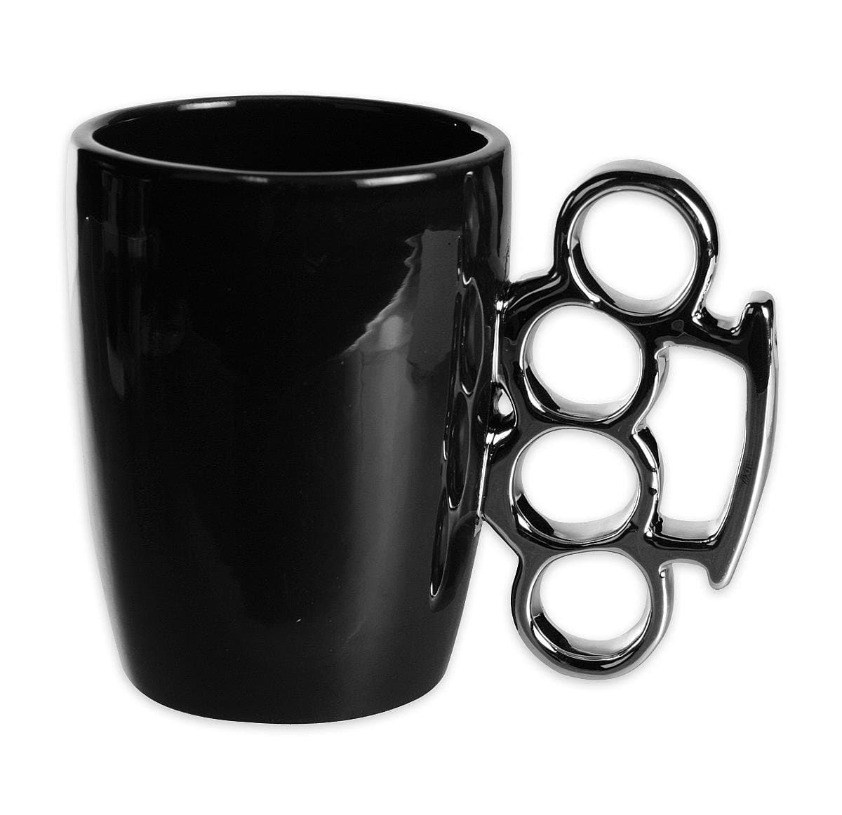 Close Up Brass Knuckle Mug