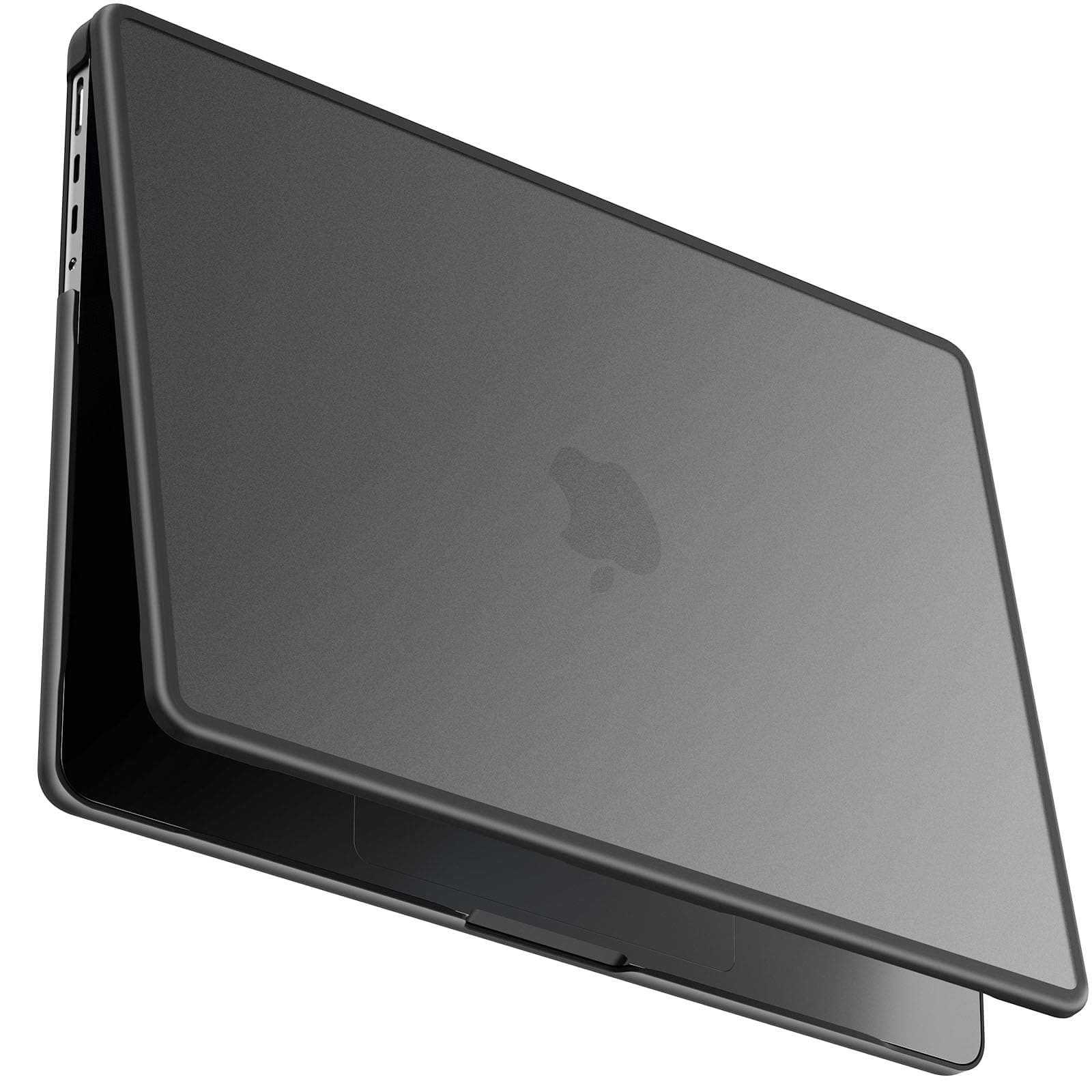 BlueSwan Anti-Cracking Hard Shell Case Compatible with MacBook Pro 14-inch 2024-2021 Release M4 M3 M2 M1, Anti-Fingerprint Soft TPU Bumper with Keyboard Cover, Frosted Black