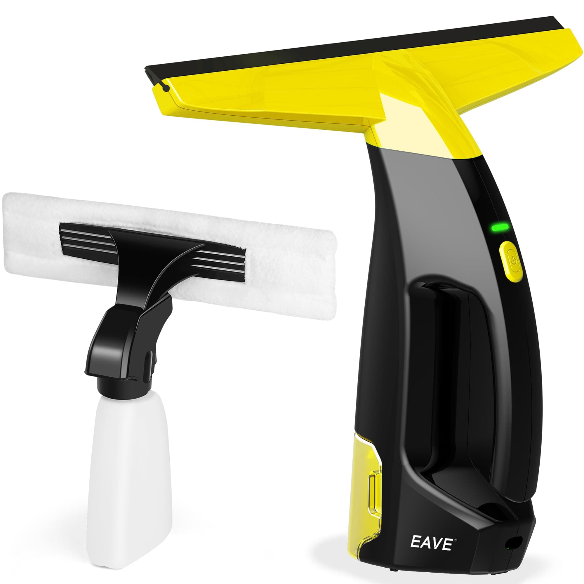 Eave Rechargeable Window Vac, Power Window Vacuum Cleaner Set, Window Squeegee Electric Cleaning Tool for Windows, Tiles, Mirrors, 200ml Water Tank