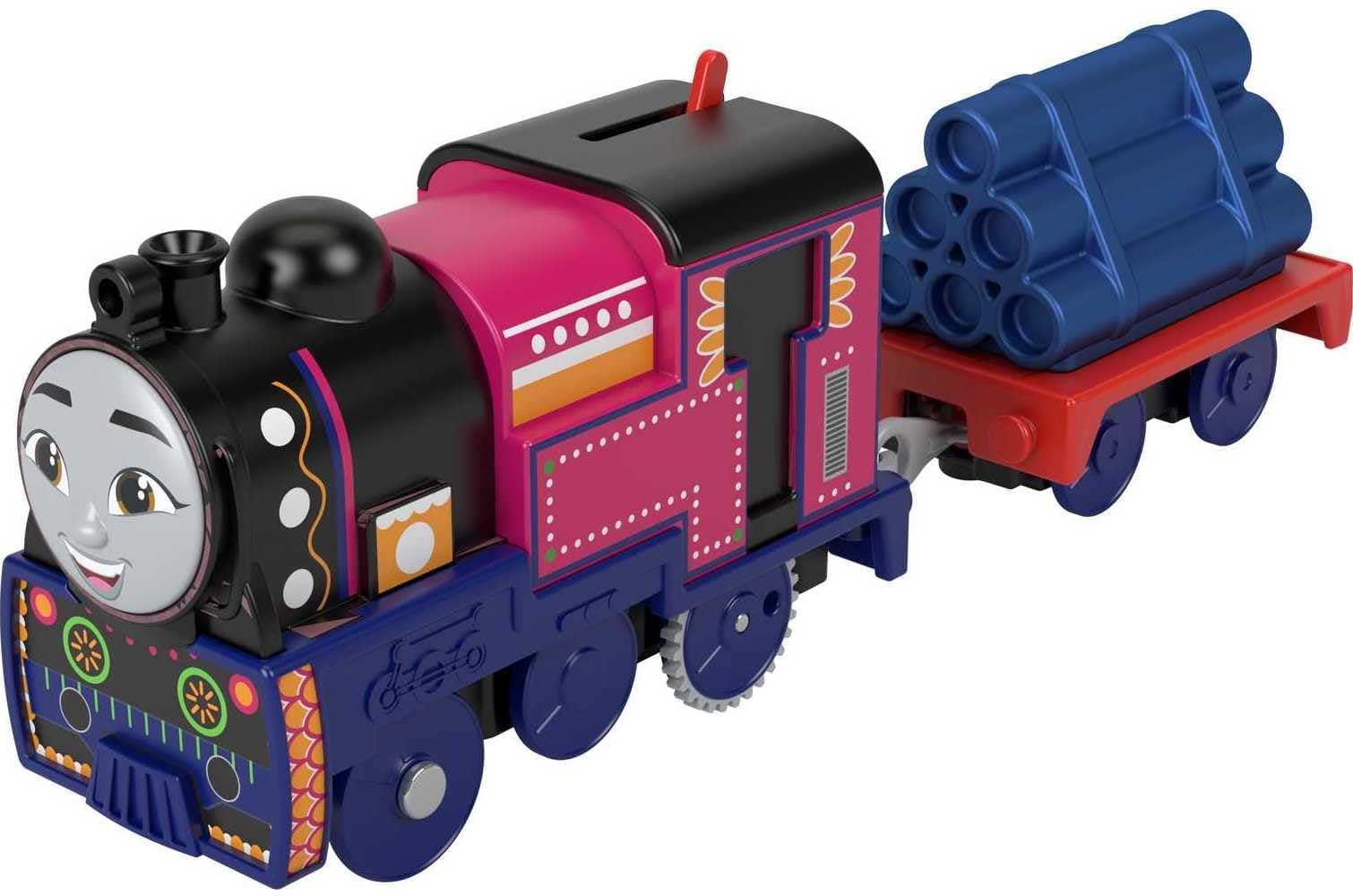 Thomas & Friends Motorized Toy Train Ashima Battery-Powered Engine with Cargo Car for Pretend Play Preschool Kids Ages 3+ Years