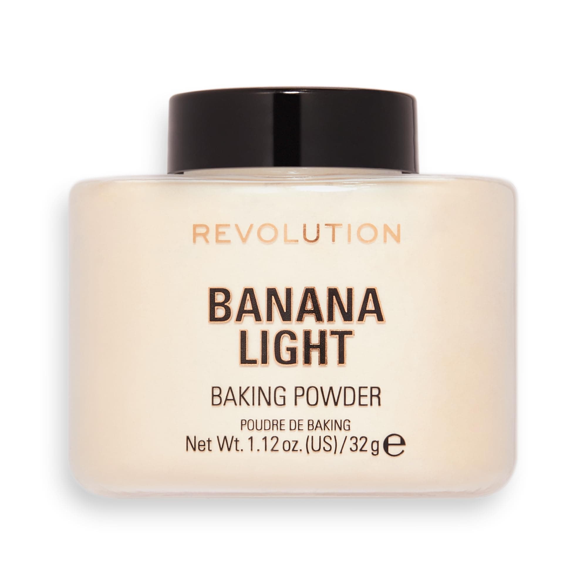 Revolution, Loose Baking Powder, Makeup Setting Powder, Long-Lasting Coverage, Mattifies & Reduces Shine, Banana Light, 1.12 oz