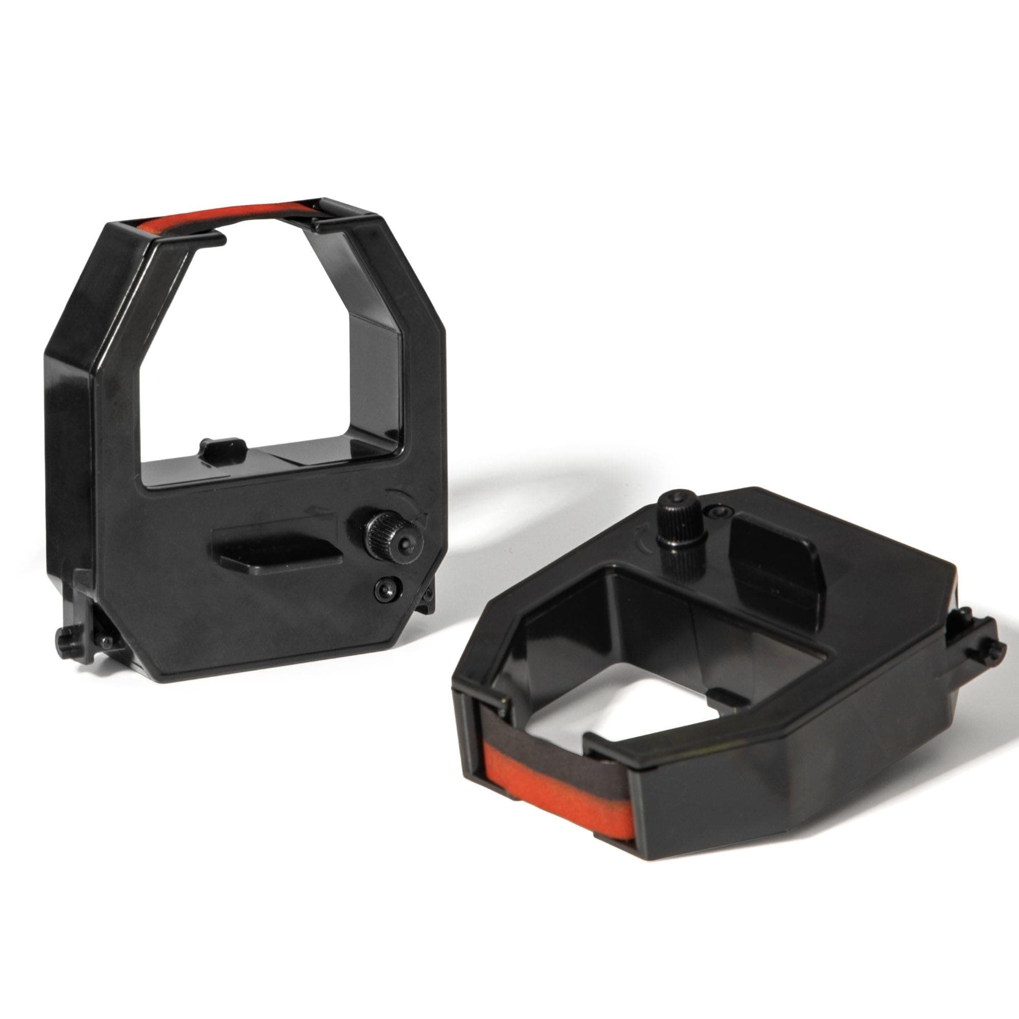 Volcora2 Pack Time Clock Ink Ribbon for Time Clock, Replacement Ribbon for Volcora Time Clock Small Business, Black and Red Ink