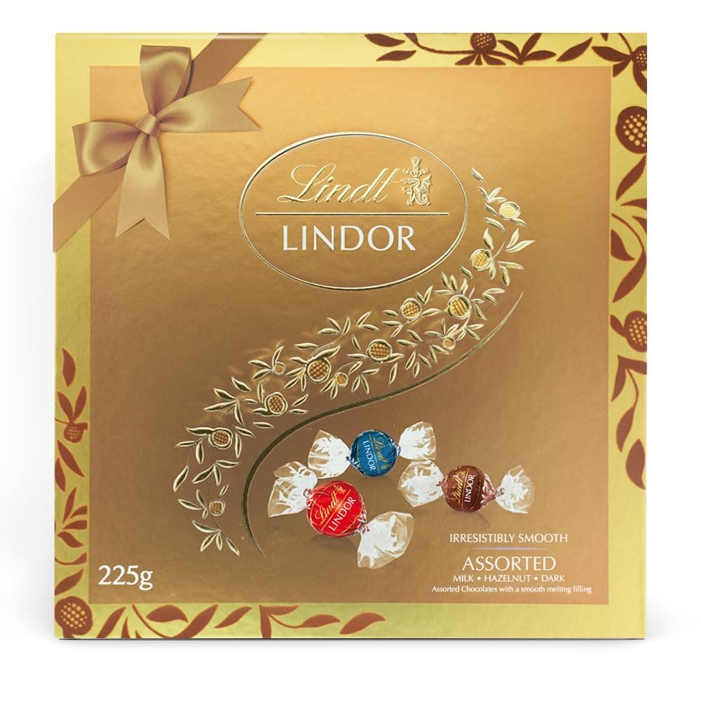 Lindt Lindor Assorted Gift Box, Golden, Large
