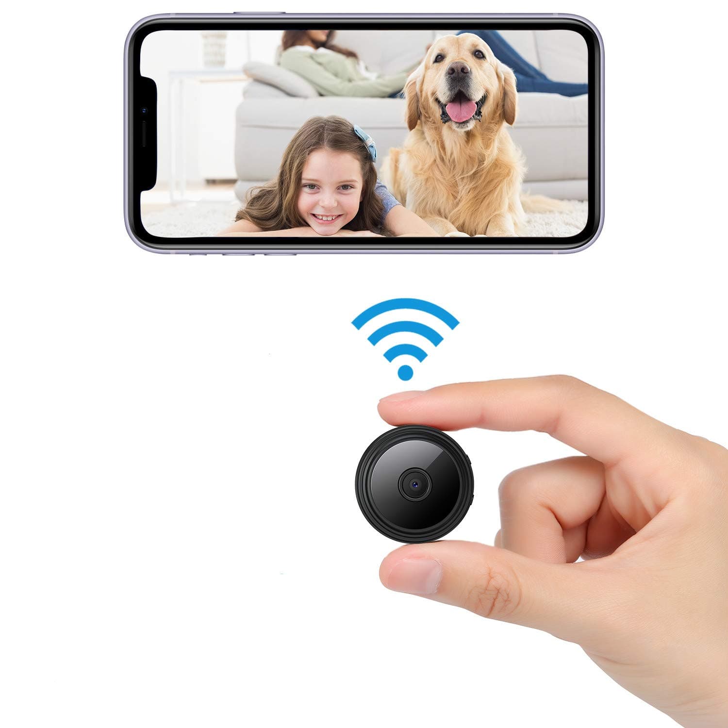 Secrect Camera Mini Spy Camera WiFi Hidden Camera Video Recorder Small Camera for Spying Room Camera Night Vision Home Security Camera Nanny Cam Pet Camera Baby Camera