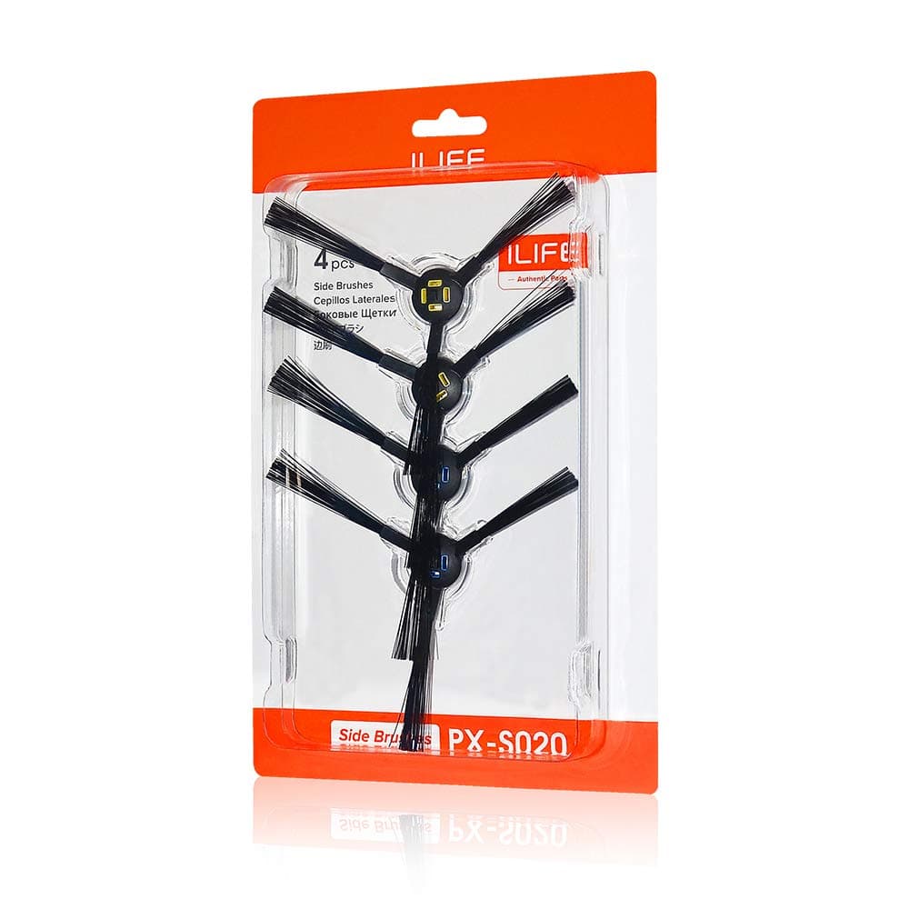 ILIFE Robot Vacuum Authentic Replacement Parts, Side Brushes for V8s/A9/A7/A10/V80 Max/A80 Max/V9e/B5 Max(4 pcs Per Pack), PX-S020
