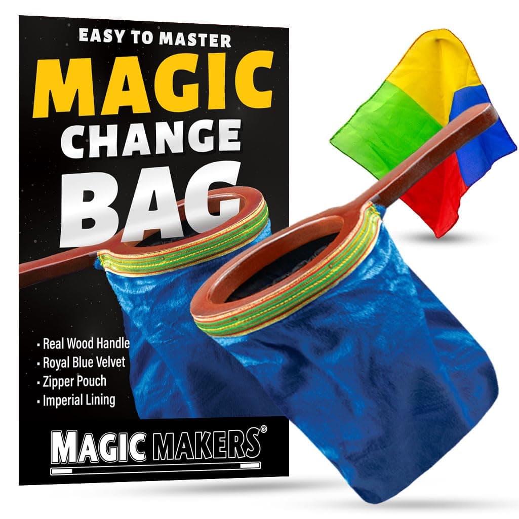 Magic Makers Magic Zipper Change Bag Magic Trick - Blue Bag