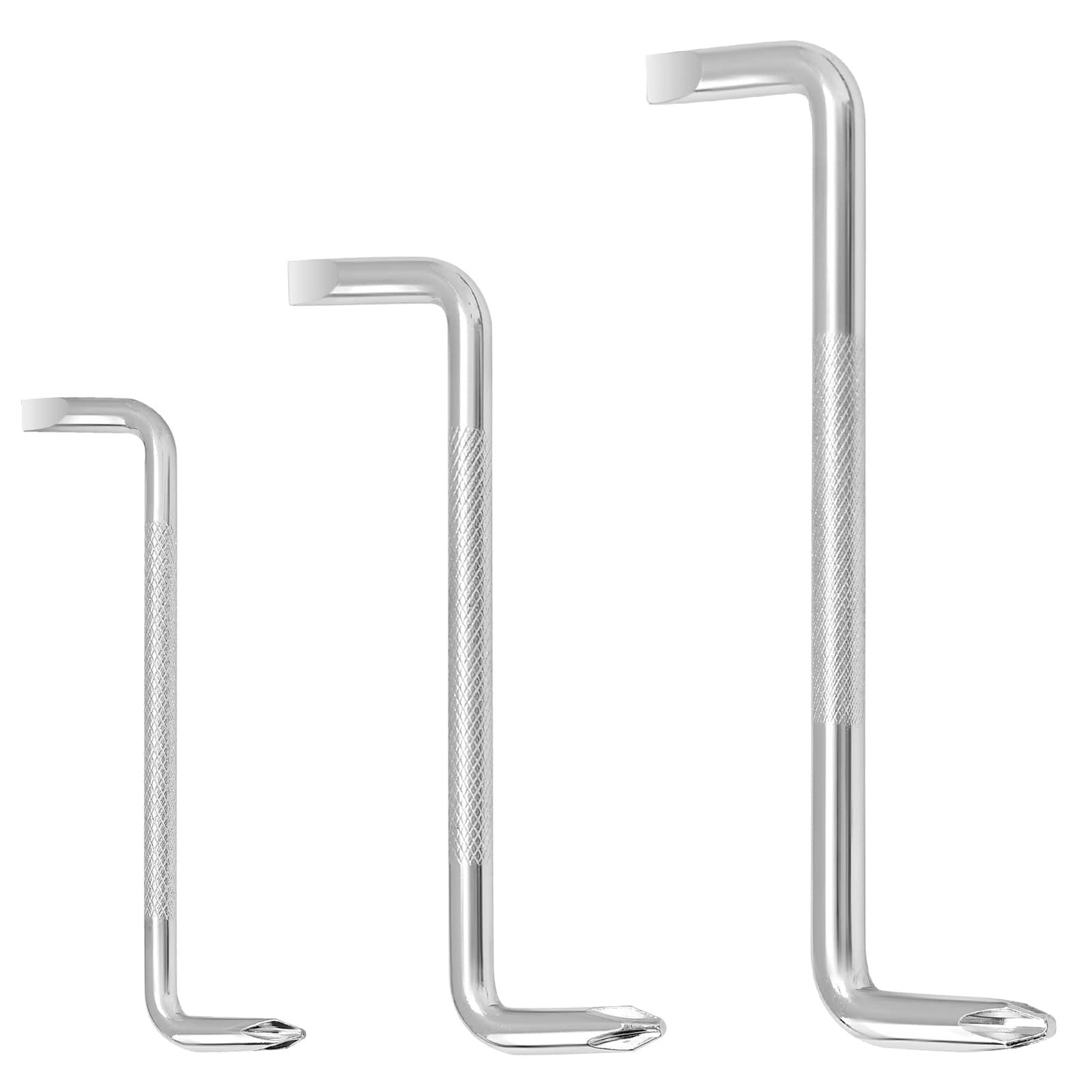 3 Pcs Offset Screwdriver Set - Right Angle Phillips and Flat Head, 90 Degree Screwdriver for Tight Spaces, Angle Screwdriver Tool for DIY and Home Use