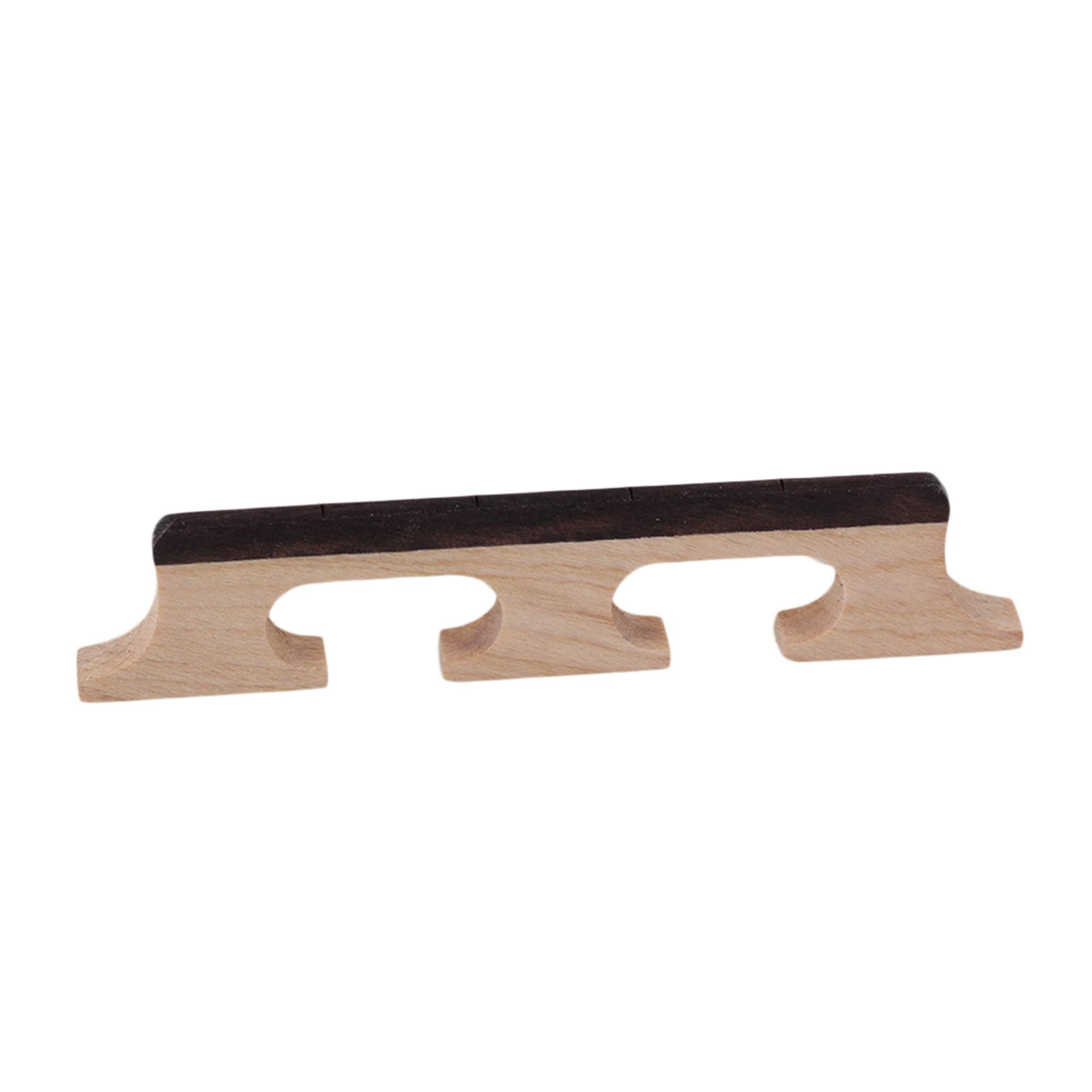 BQLZR Banjo Ukulele Bridge Maple Ebony Bridge For 4 String Banjo Ukulele,Maple And Ebony Bridge