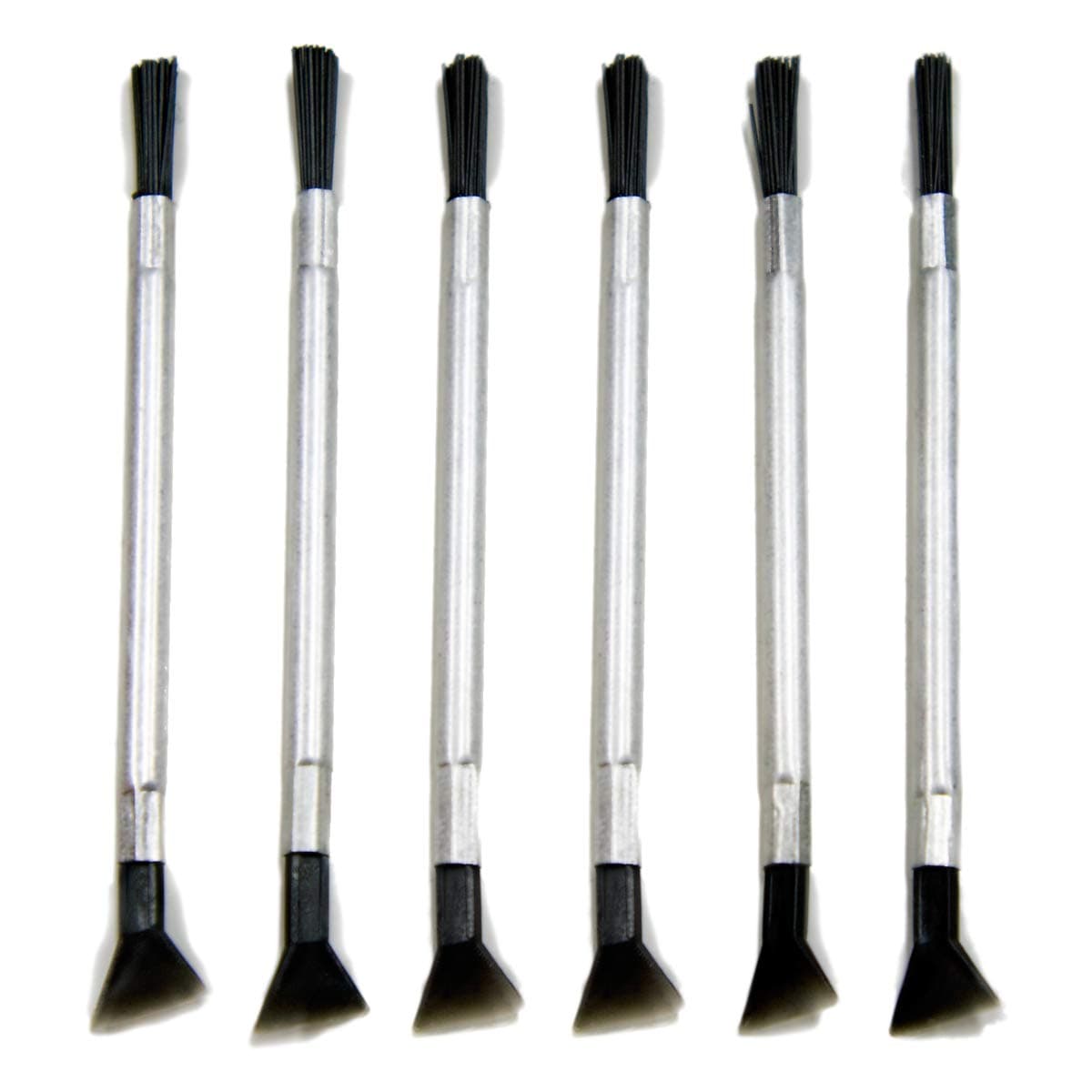 2 in1 Grinder Pipe Cleaning Brush Scraper Computer Brush 3.94 Inch Silver Color (sz-6)