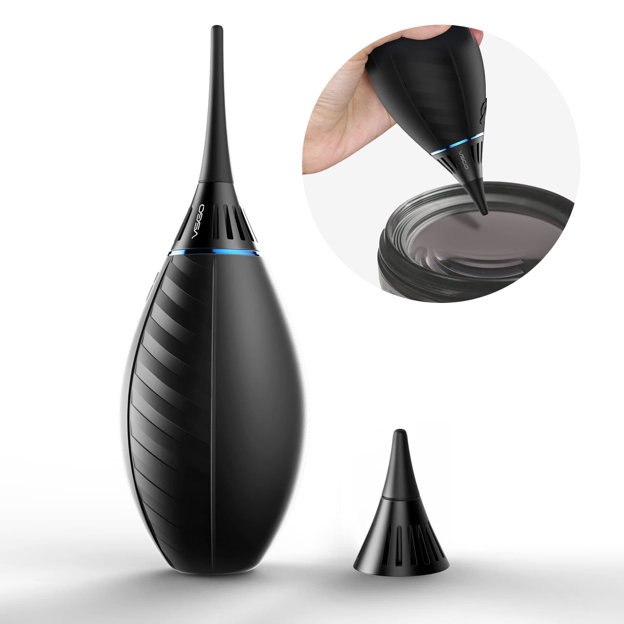 VSGO Soft Tip Strong Air Blower, Single Air Intake Camera Lens Blower, with Self-Suction Cup Compatible for Reflector, Focusing Screen, SLR Sensor, Lens, Mirrorless Sensor, Coffee Machines, Handicraft