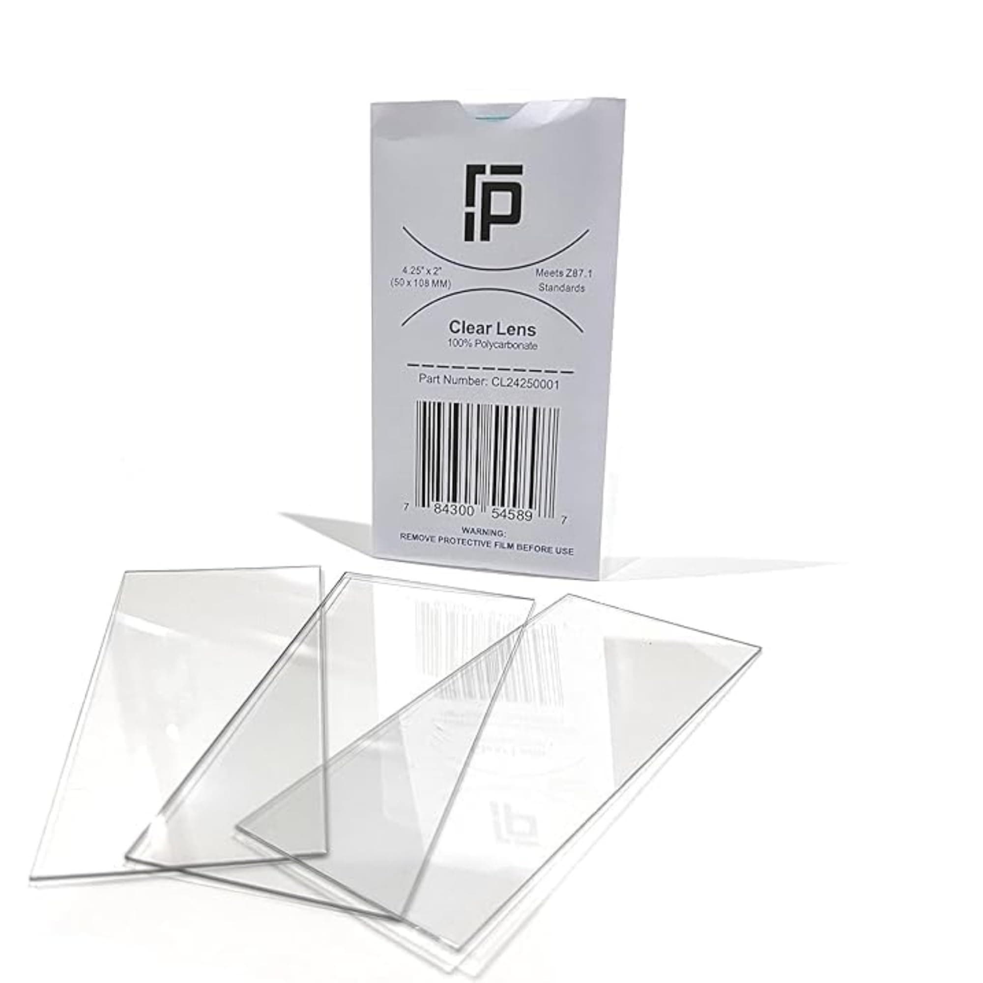 10 Count Welding Clear Lenses, 2" x 4.25", Comparable With Harris 1010010, Jackson 16073, Miller 770237, Lincoln KH616 Lens for Welding Hoods, Polycarbonate Protective Plates