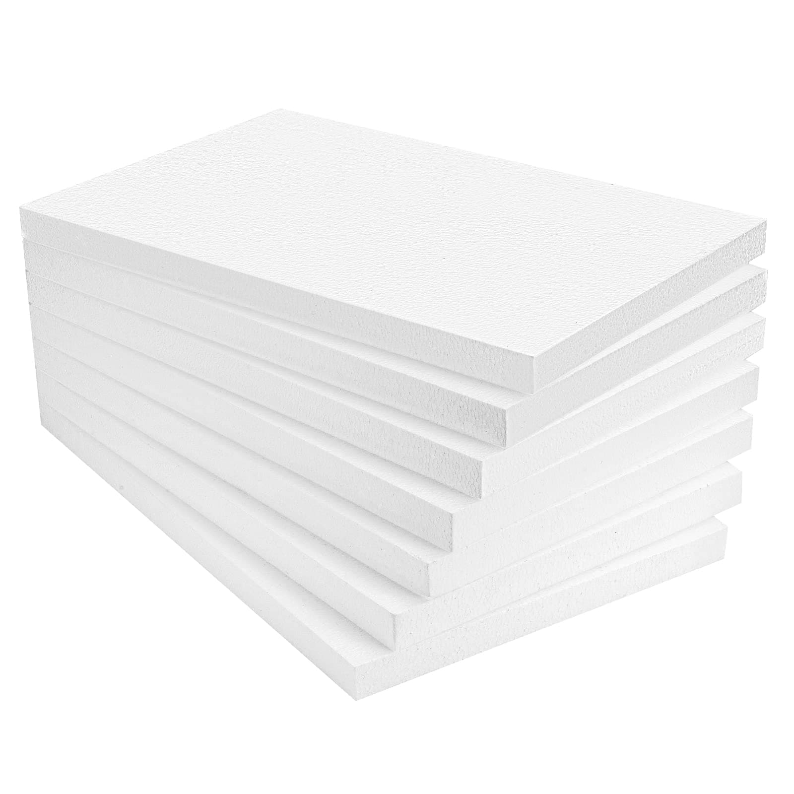 Craft Foam Blocks, 1 in Thick 17x11" EPS Polystyrene Rectangle Foam Blocks Packs of 7 Pcs for Art Sculpting, Sculpture, Modeling, School and Home DIY.
