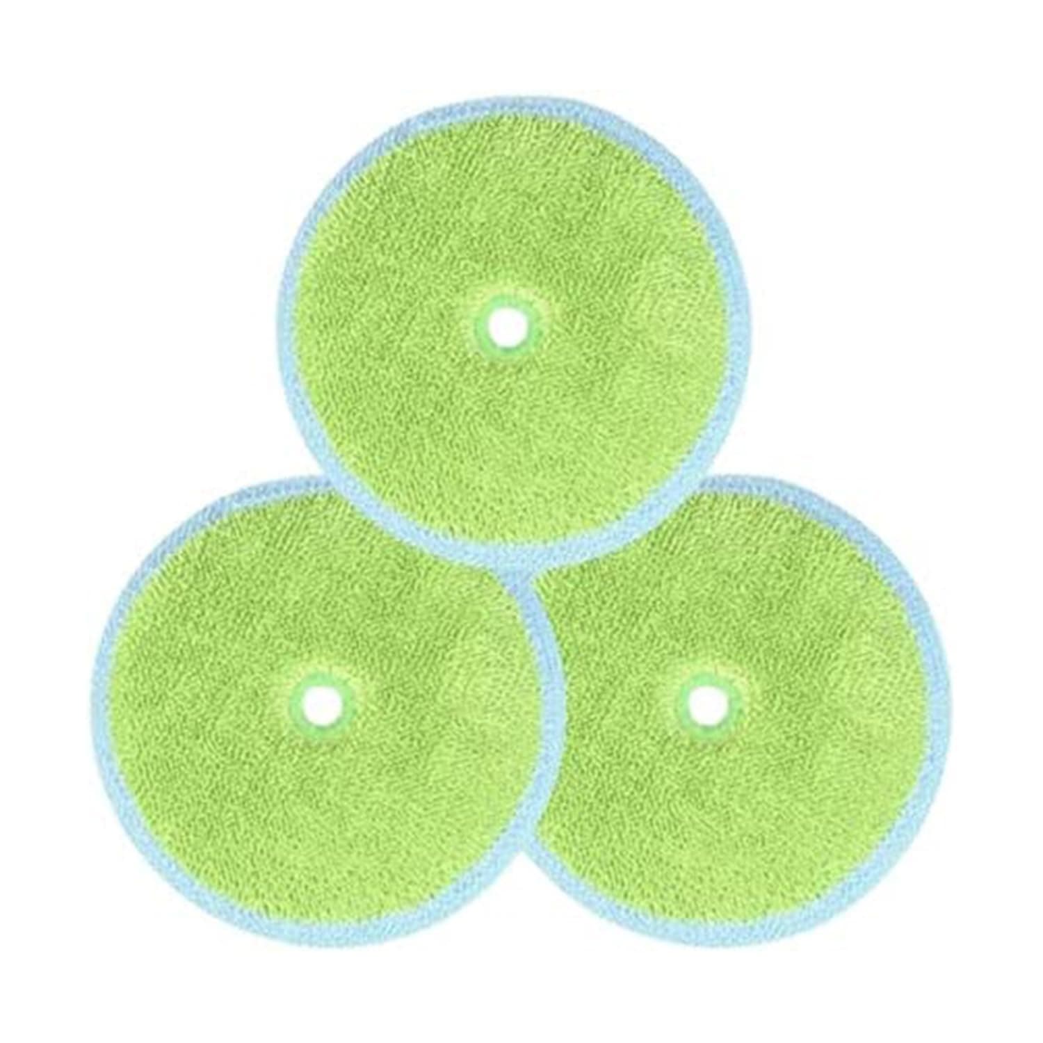 EVERYBOT Replacement Accessory of Three-Spin and Edge, Washable Microfiber Mop Pads for Robot (6pcs)