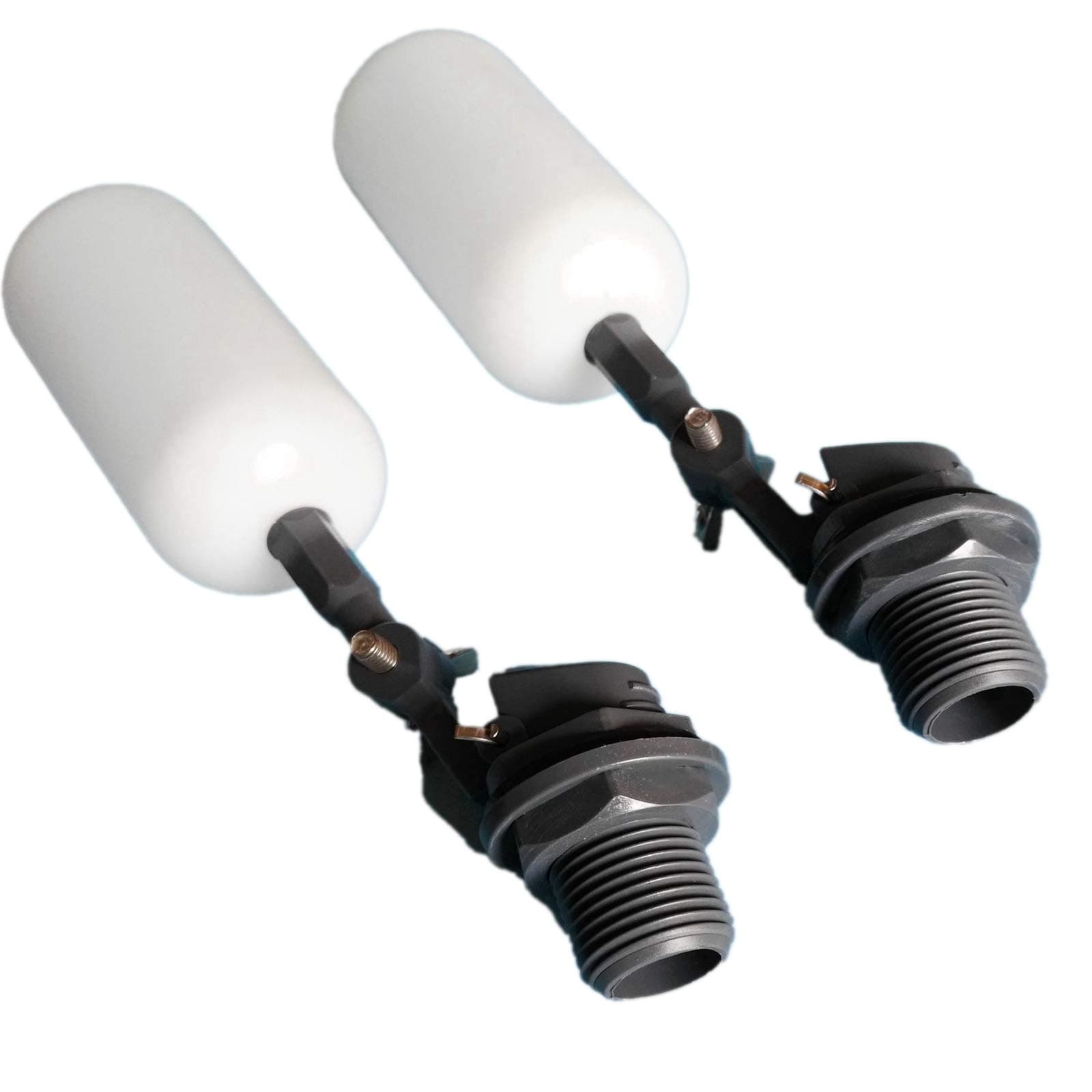 2 Packs Float Ball Valve, Water Filter Float Ball Valve, 1/2 Inch Supply Tube Water Float Valve for Pool, Livestock Water Trough, Aquariums, Aquaculture (Black)