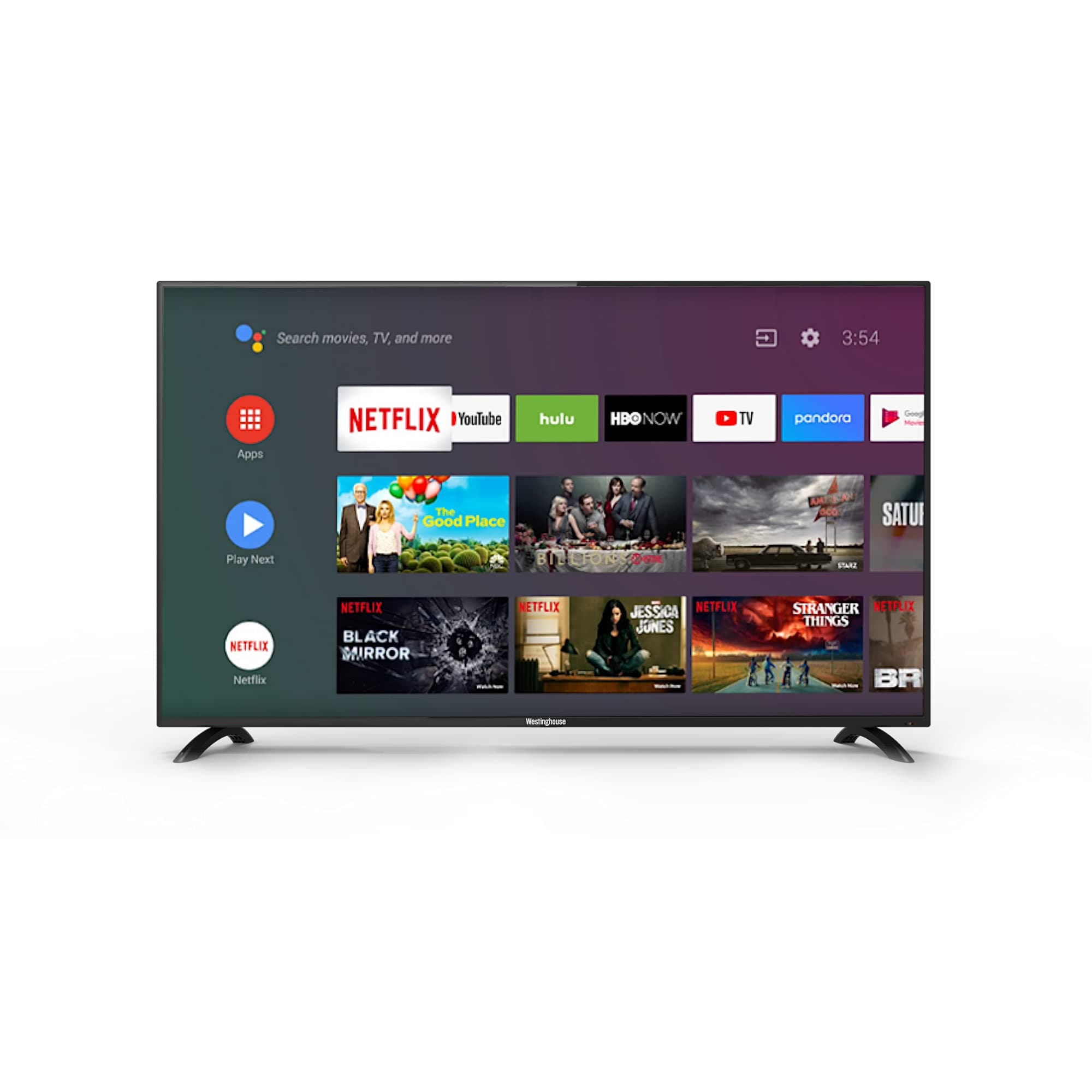 43'' Android Smart TV with Google Assistant, HDMI, USB, WiFi, Bluetooth