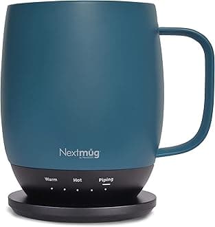 Temperature-Controlled, Self-Heating Coffee Mug (Slate Blue - 14 oz.)