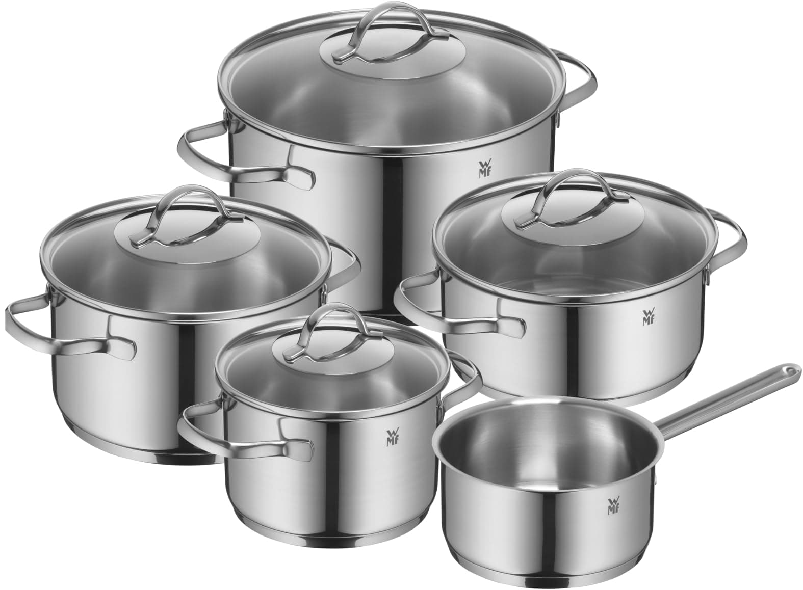 Provence Plus Cromargan Pot Set, Silver, 5-Piece