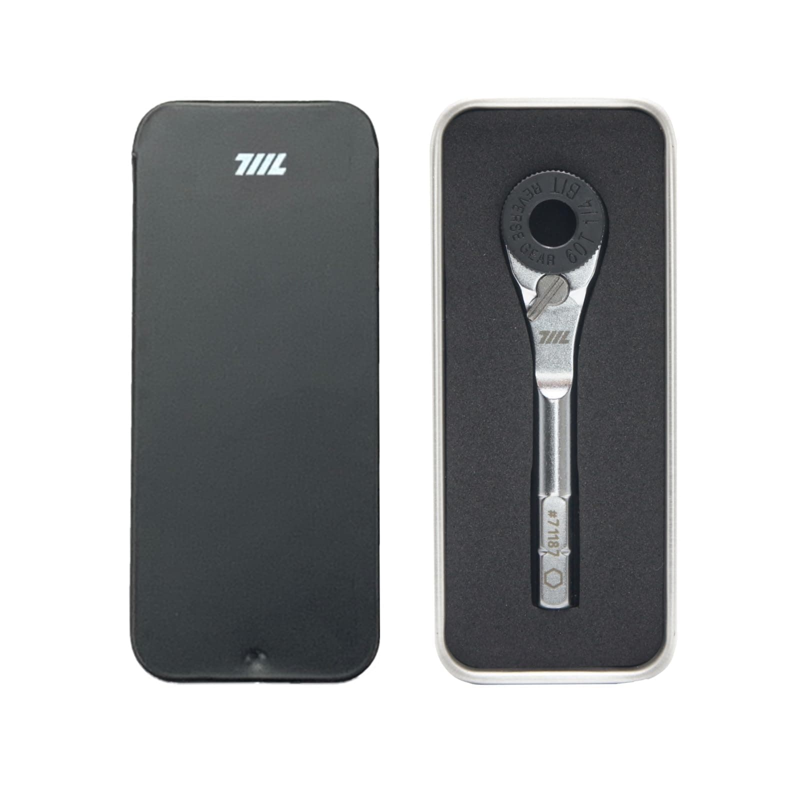 711L Hex End EDC Ratchet Wrench - Accessory for Multitools with 1/4" Hex Bits Adapters - Compatible with 1/4 Inch Socket Extensions