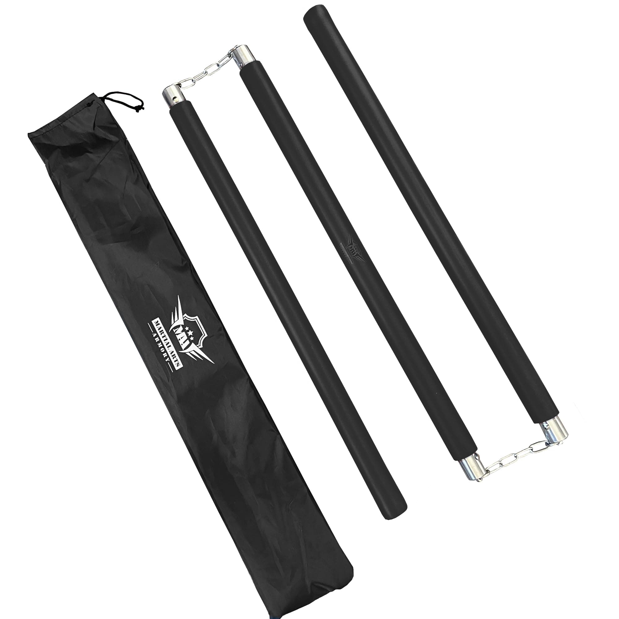 Martial Arts Armory Foam Padded Three Section Bo Staff for Safe Practice Training with Carry Bag Case
